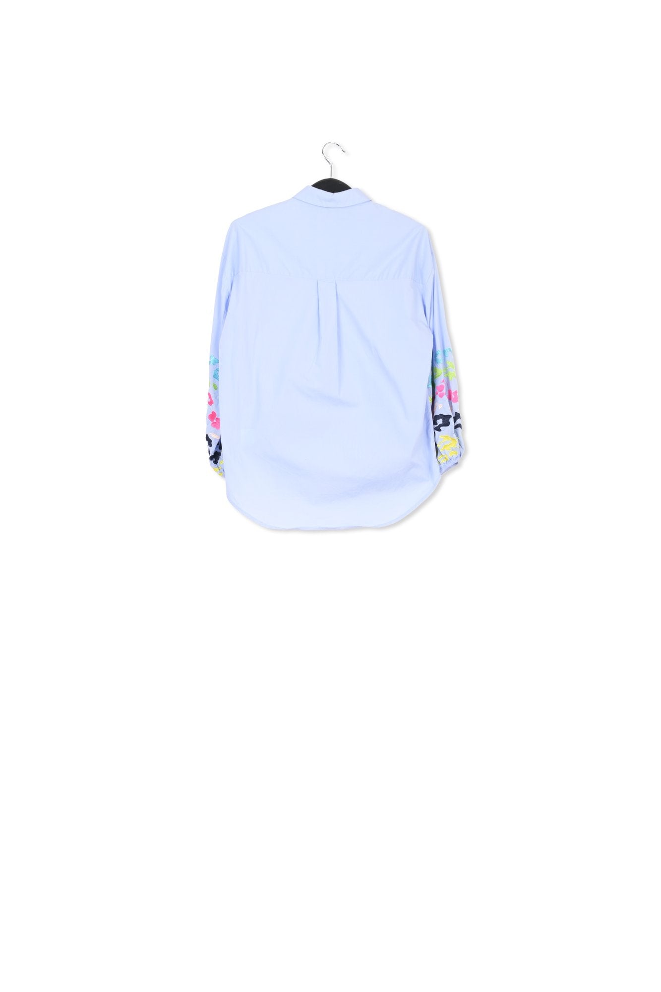 Chemise en coton bleu à  broderies RE—SSENTIEL | Essentiel second hand