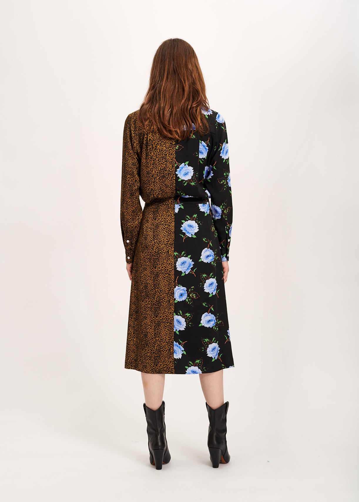 Shirt with dark floral and leopard print RE—SSENTIEL | Essentiel second hand