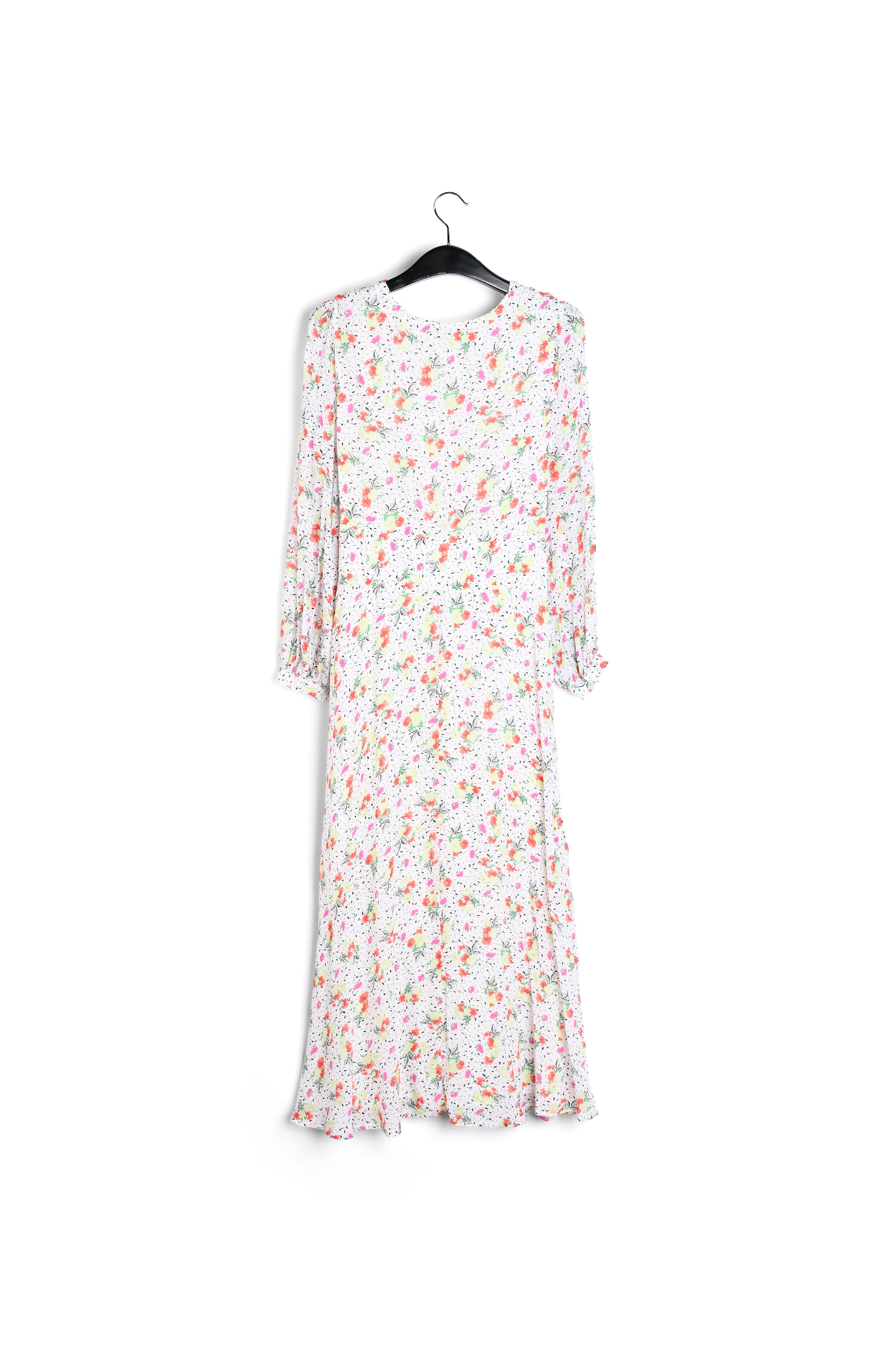 Gebroken witte maxiwikkeljurk met bloemen RE—SSENTIEL | Essentiel second hand