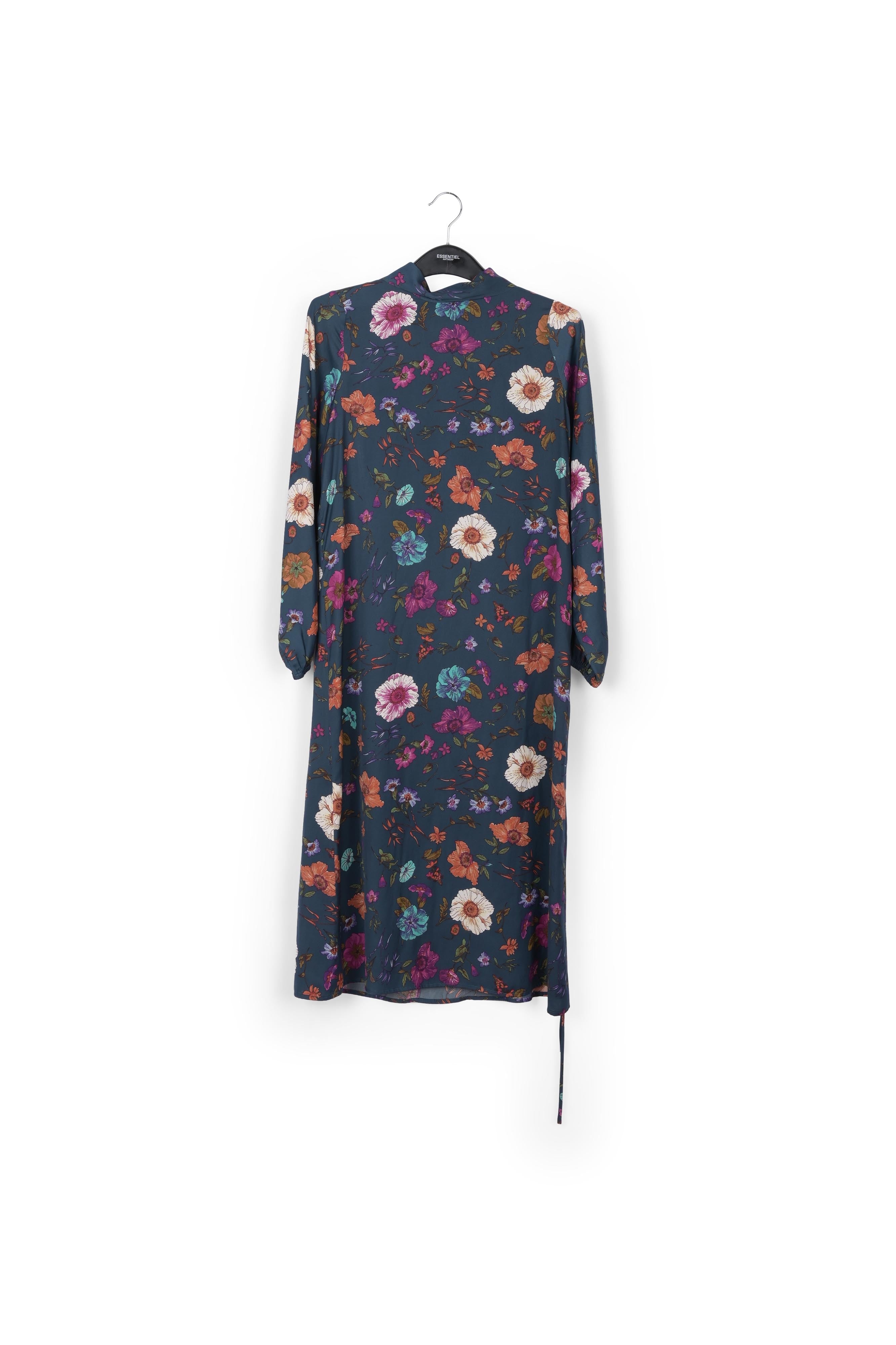 Robe mi-longue bleue avec imprimé jacinthes RE—SSENTIEL | Essentiel second hand