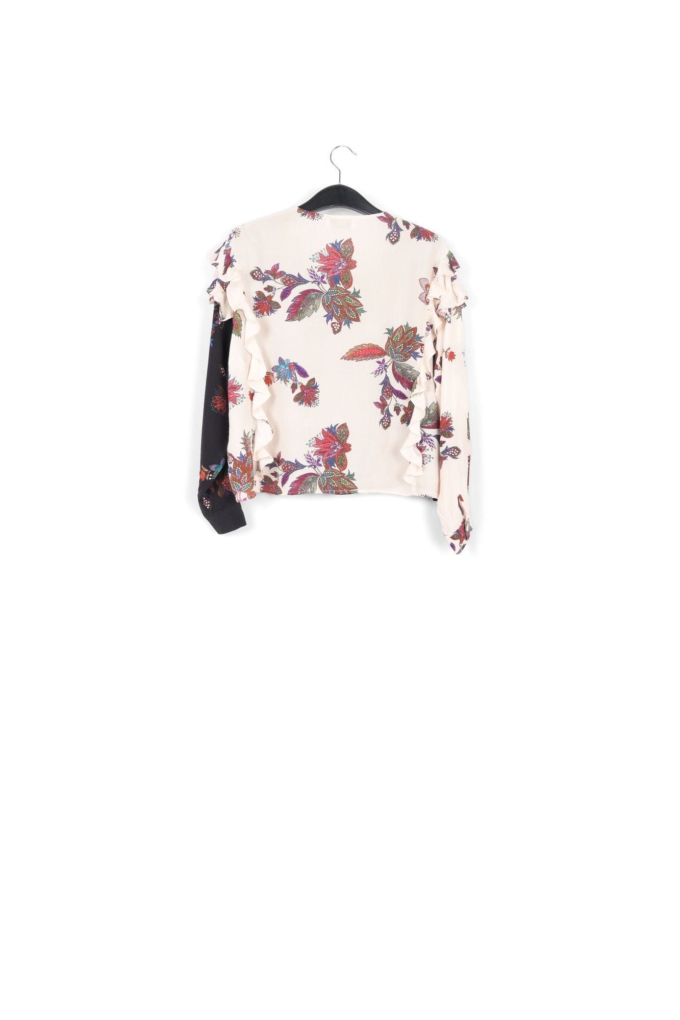 Top noir et blanc à imprimé fleuri RE—SSENTIEL | Essentiel second hand