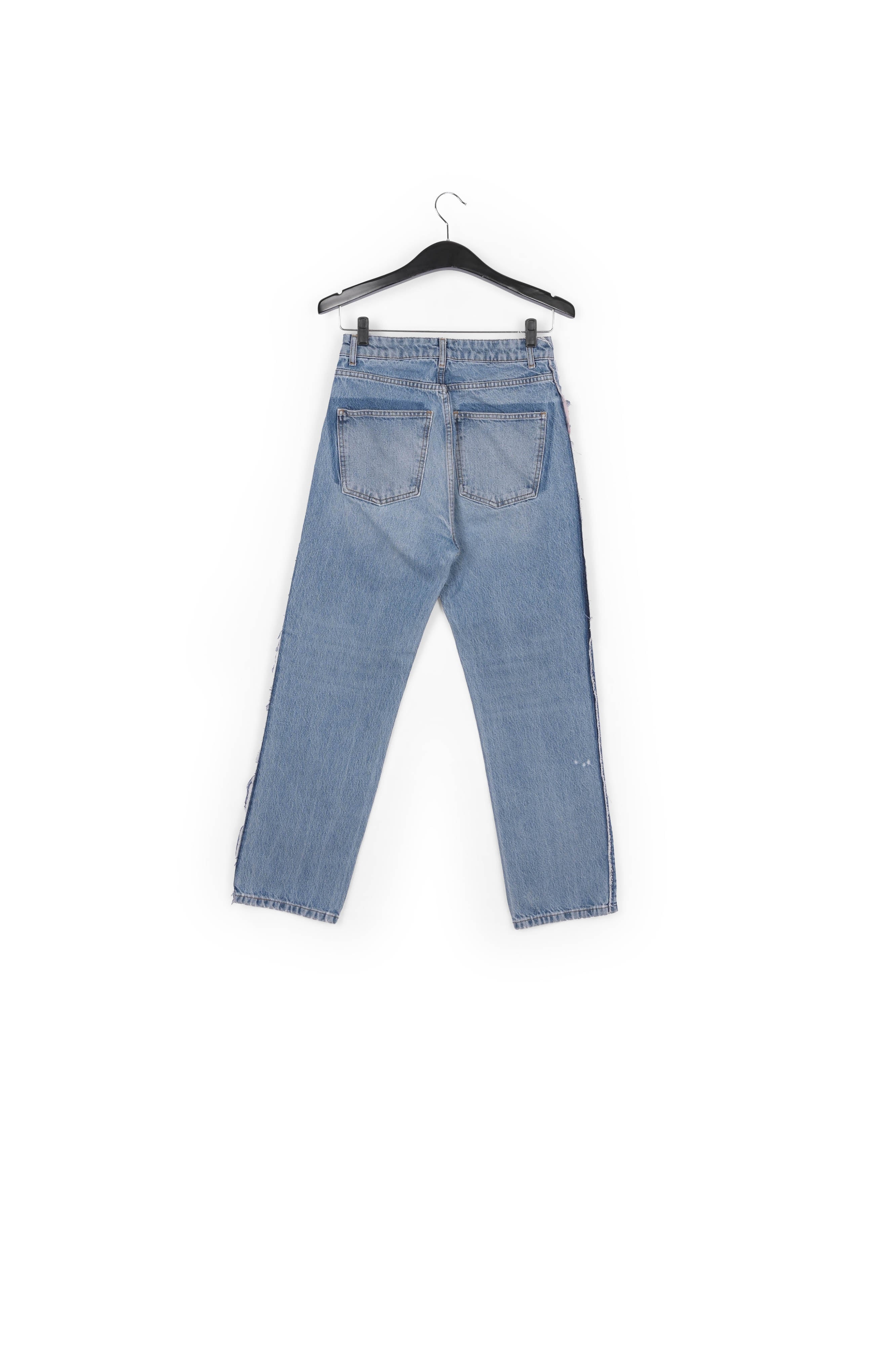 Jean bleu foncé délavé à taille haute RE—SSENTIEL | Essentiel second hand