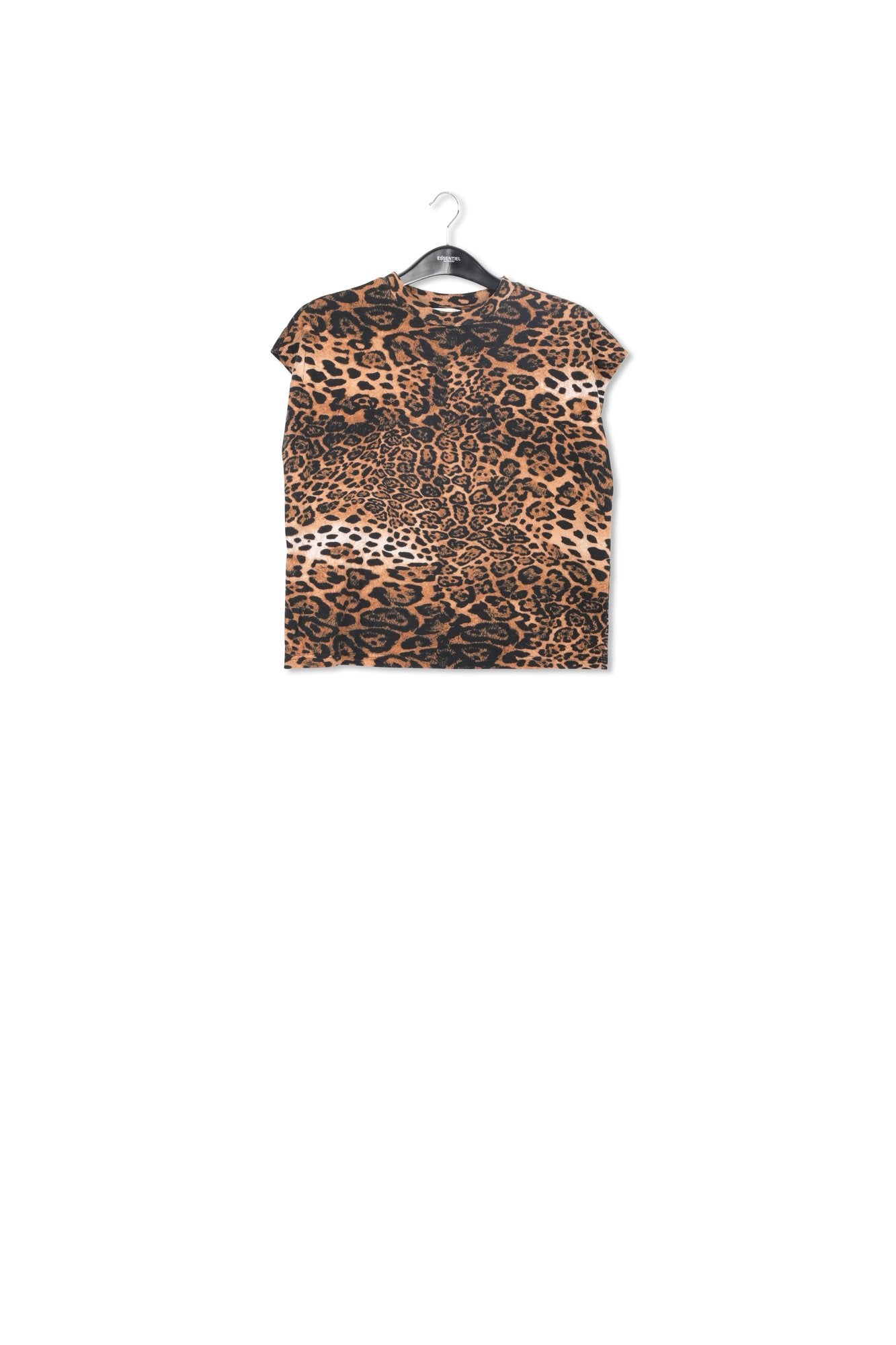 Leopard print organic cotton sleveless top RE—SSENTIEL | Essentiel second hand