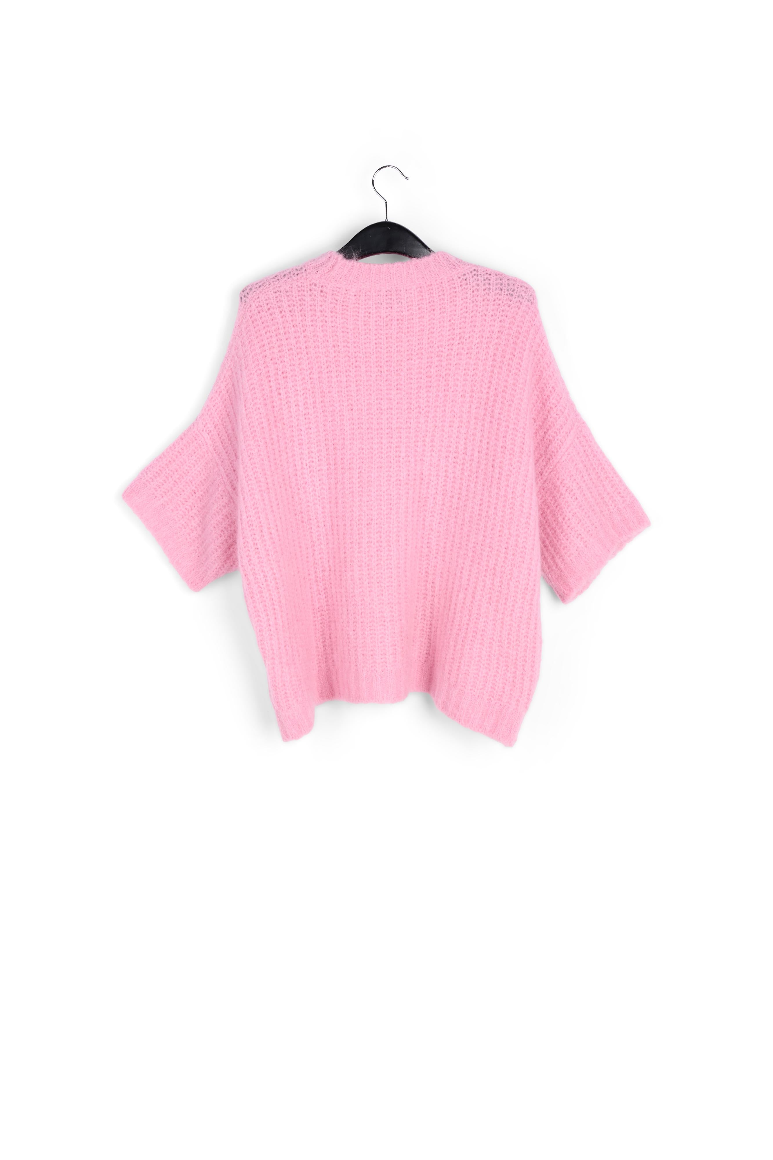 Pink boxy cut knit sweater RE—SSENTIEL | Essentiel second hand