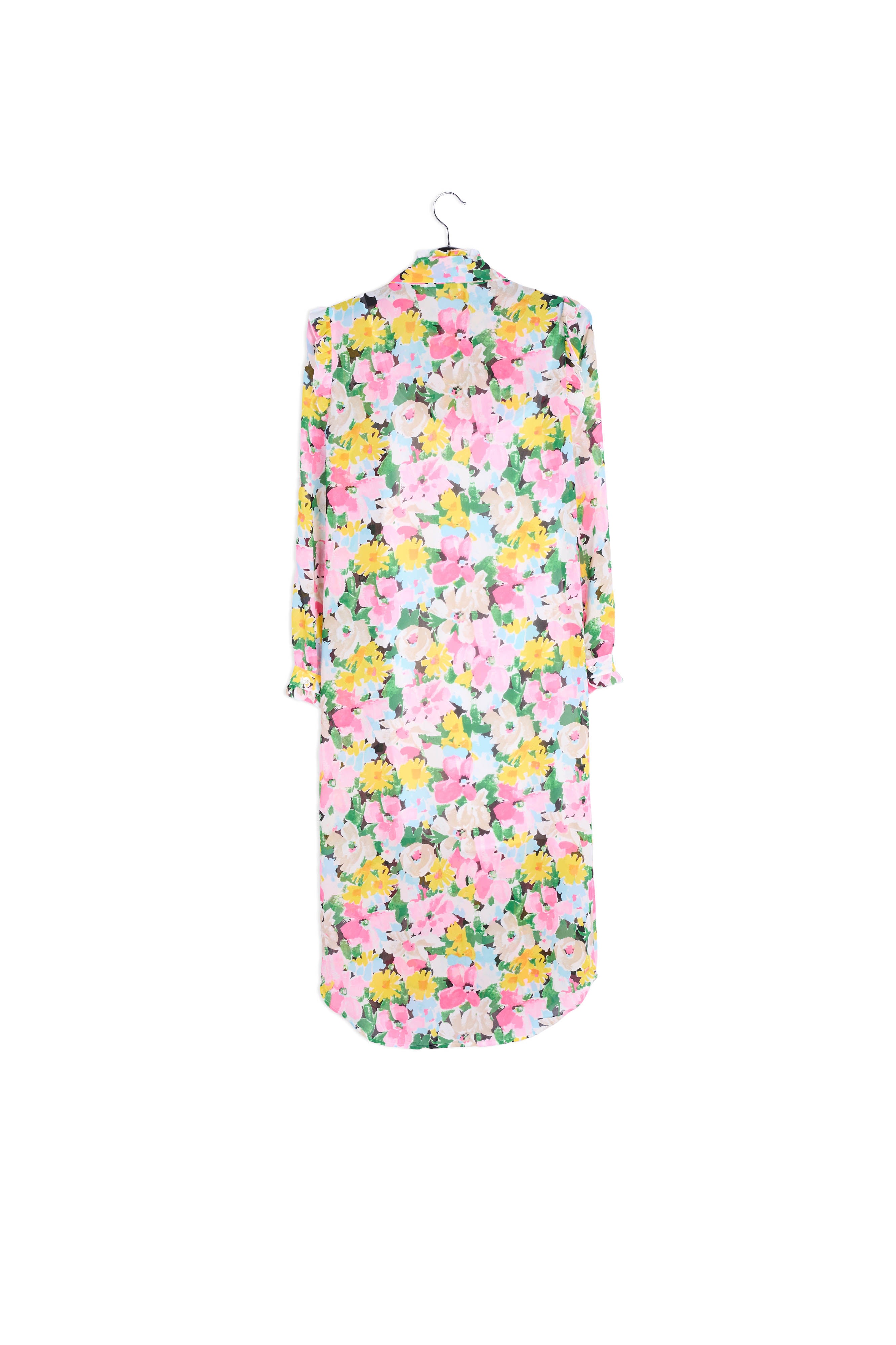 Colorful floral ruffle-detailed shirt dress RE—SSENTIEL | Essentiel second hand