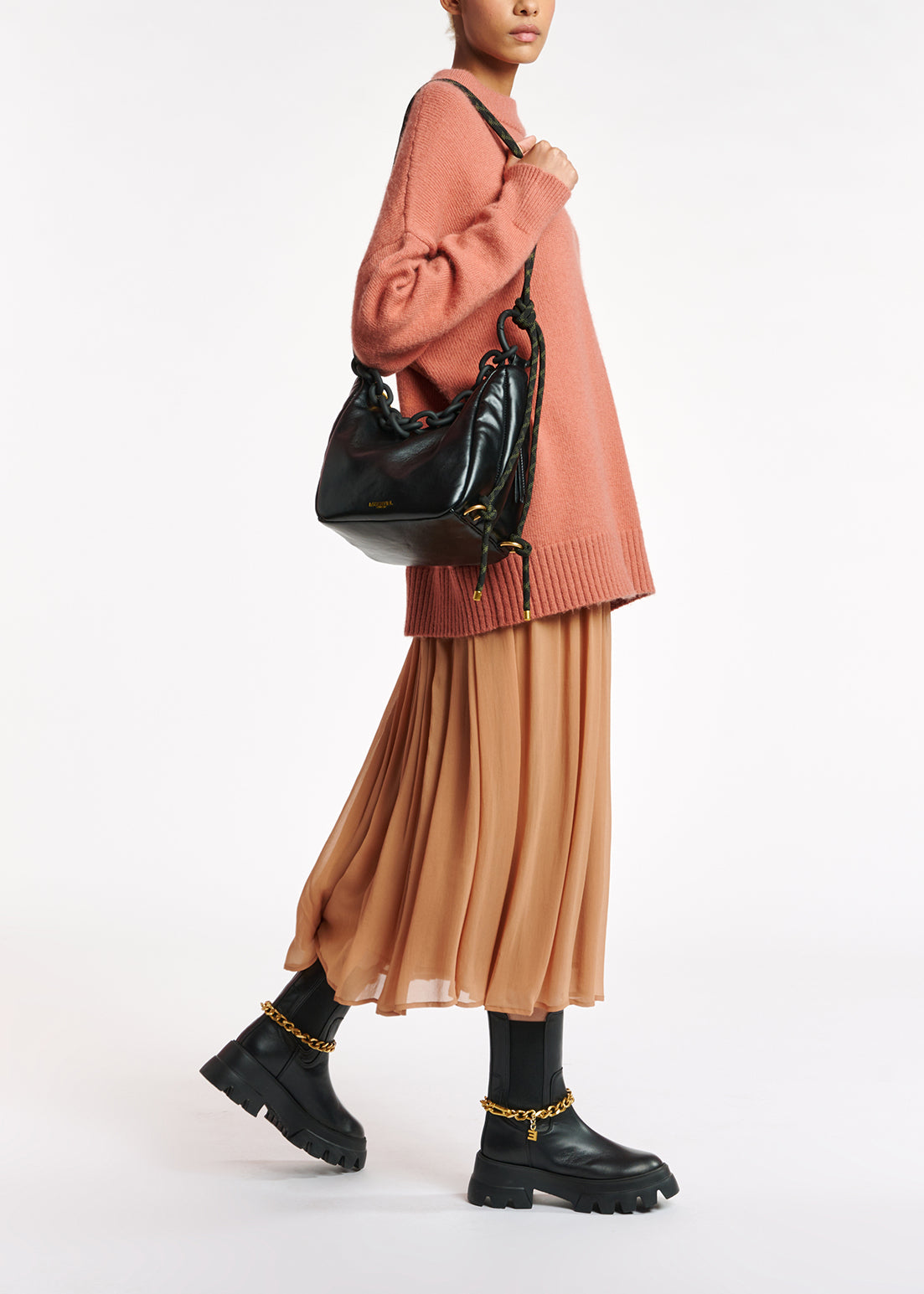 Long loose-fit lime pink sweater RE—SSENTIEL | Essentiel second hand