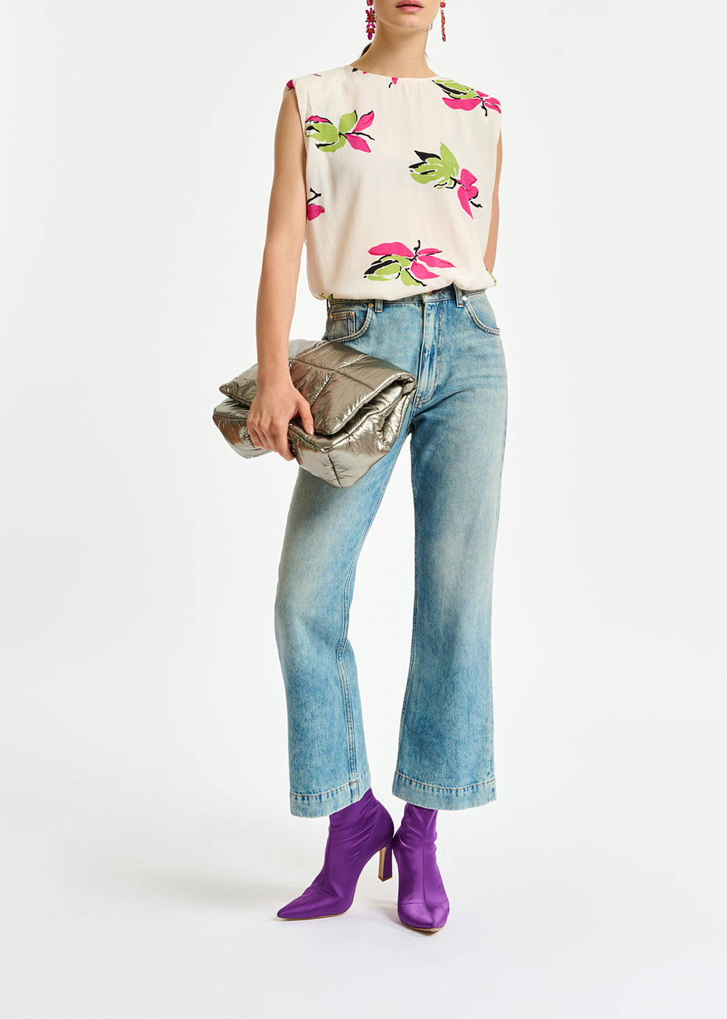 Blauwe jeans met hoge taille RE—SSENTIEL | Essentiel second hand