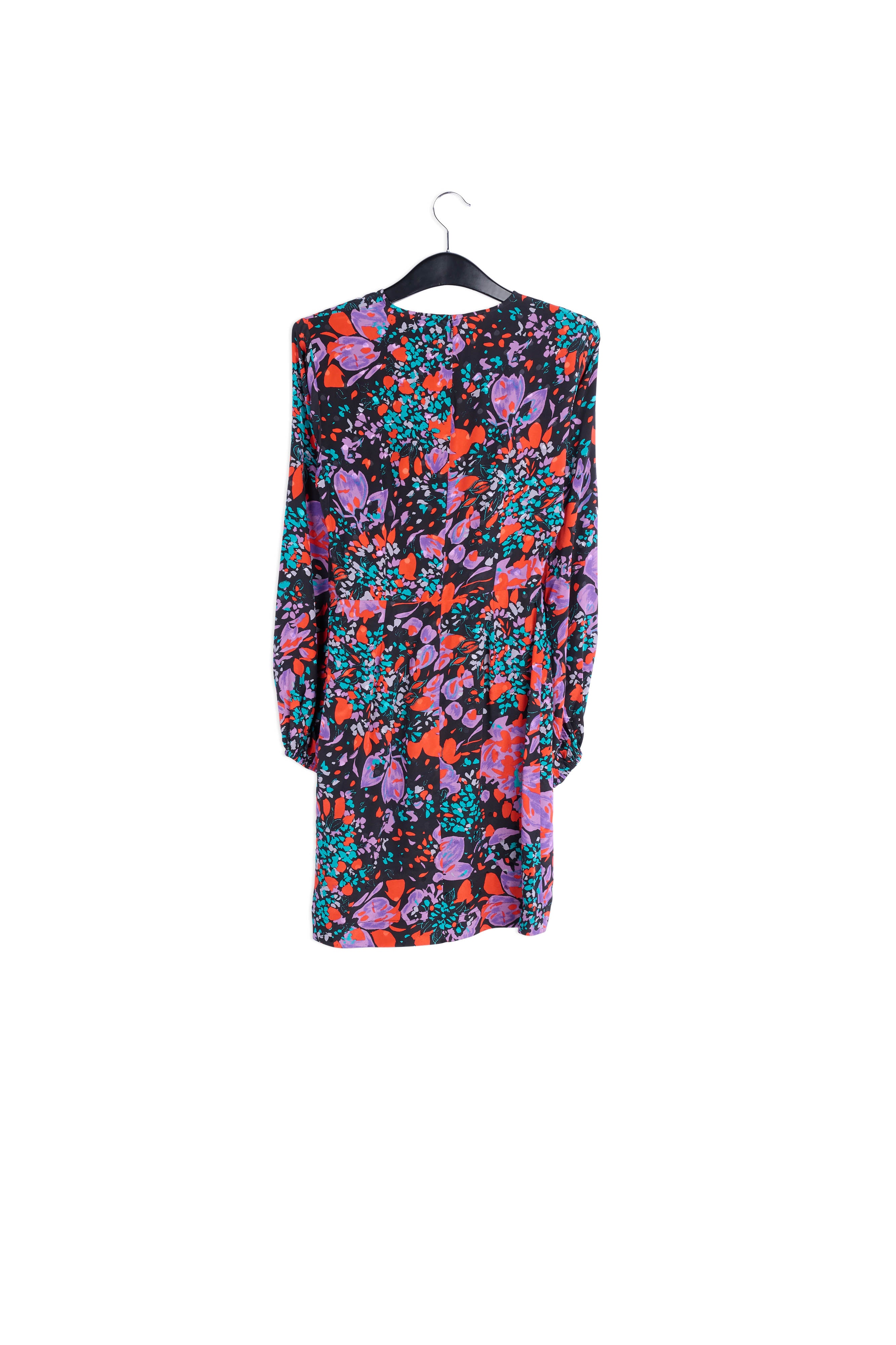 Black silk jacquard mini dress RE—SSENTIEL | Essentiel second hand