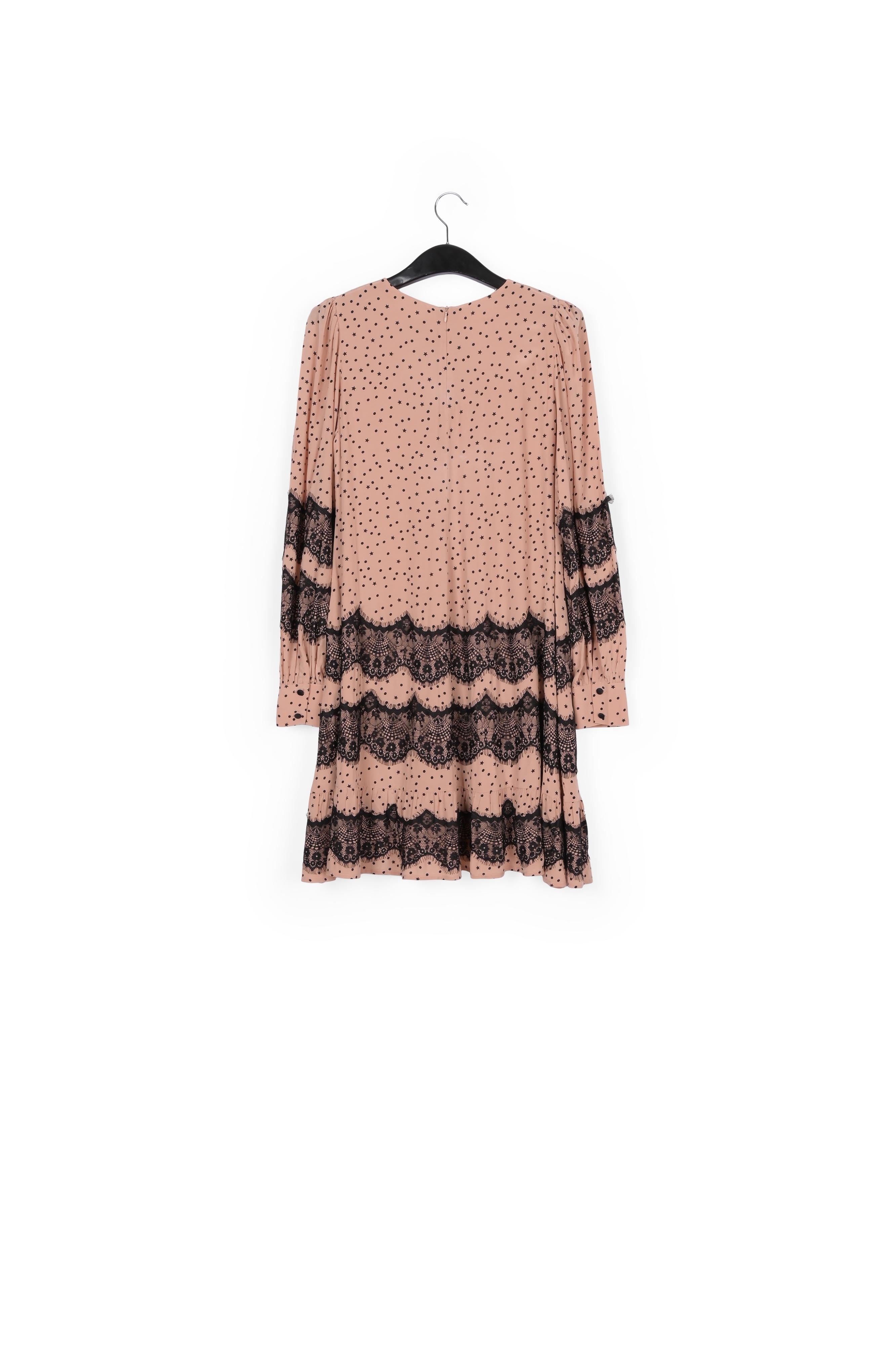 Peach lace-trimmed mini dress RE—SSENTIEL | Essentiel second hand