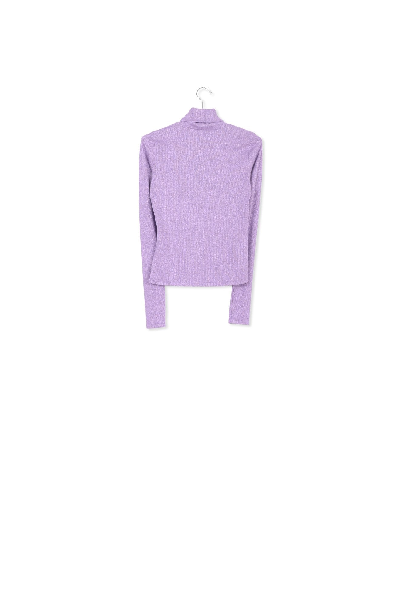 Lilac lurex turtleneck top RE—SSENTIEL | Essentiel second hand
