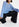 Blauwe oversized trui in mohairmix Faume - seconde main
