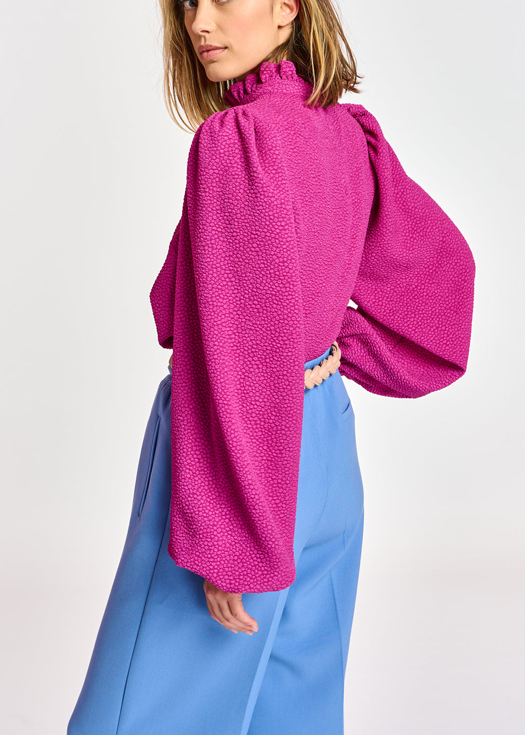 Top pourpre à col ruché RE—SSENTIEL | Essentiel second hand