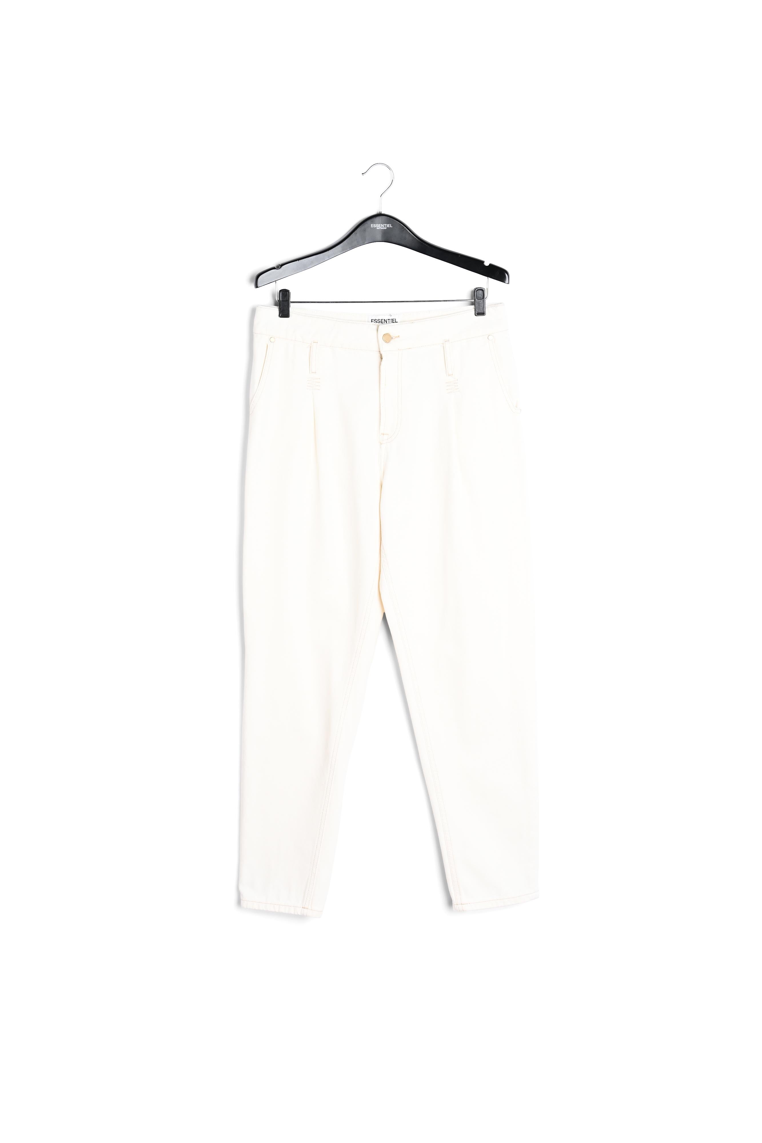 Gebroken witte jeans met hoge taille RE—SSENTIEL | Essentiel second hand