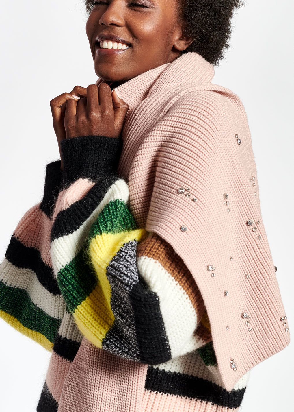 Striped wool-blend turtleneck sweater RE—SSENTIEL | Essentiel second hand