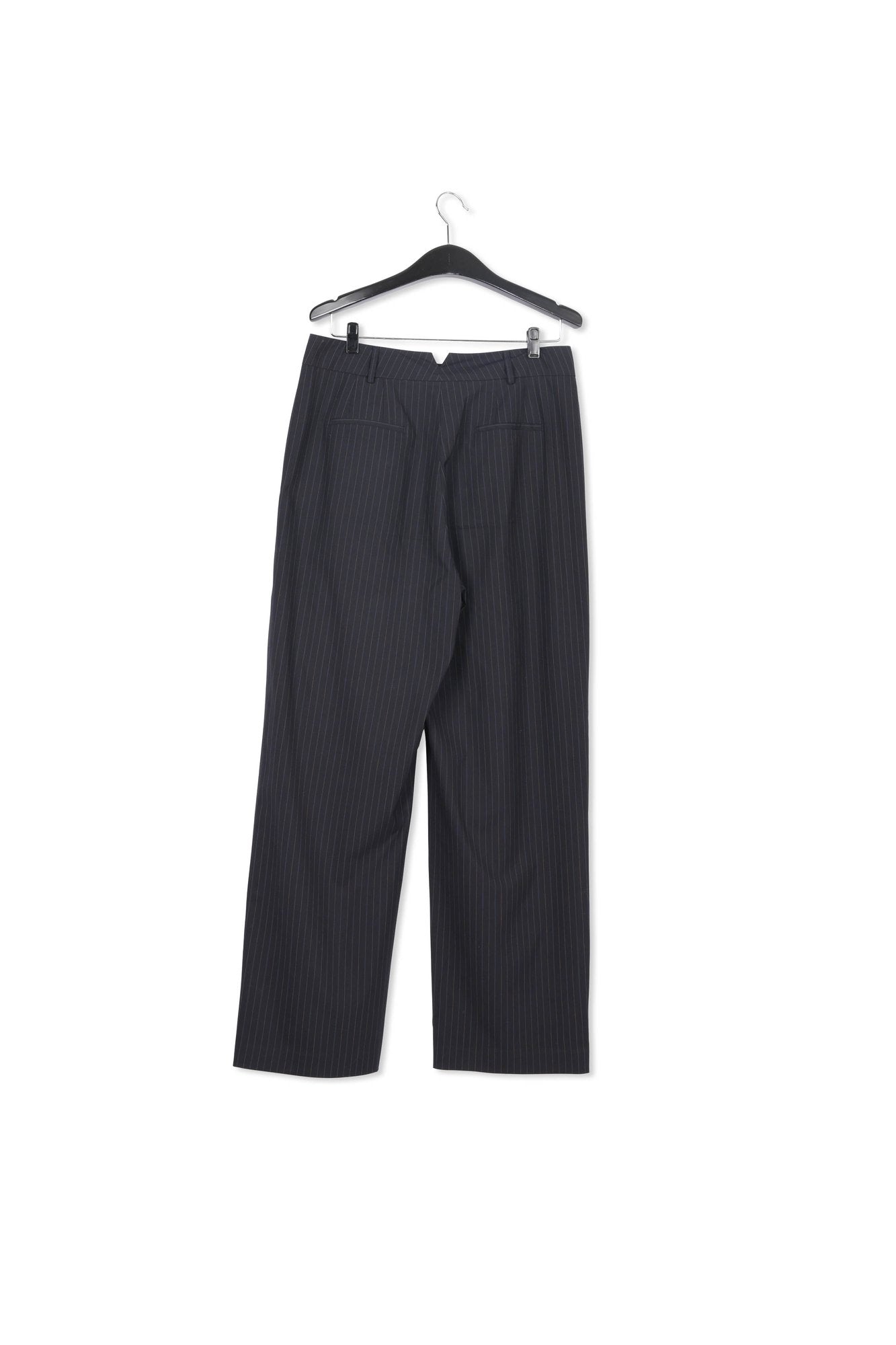 Dark blue pinstriped tailored pants RE—SSENTIEL | Essentiel second hand