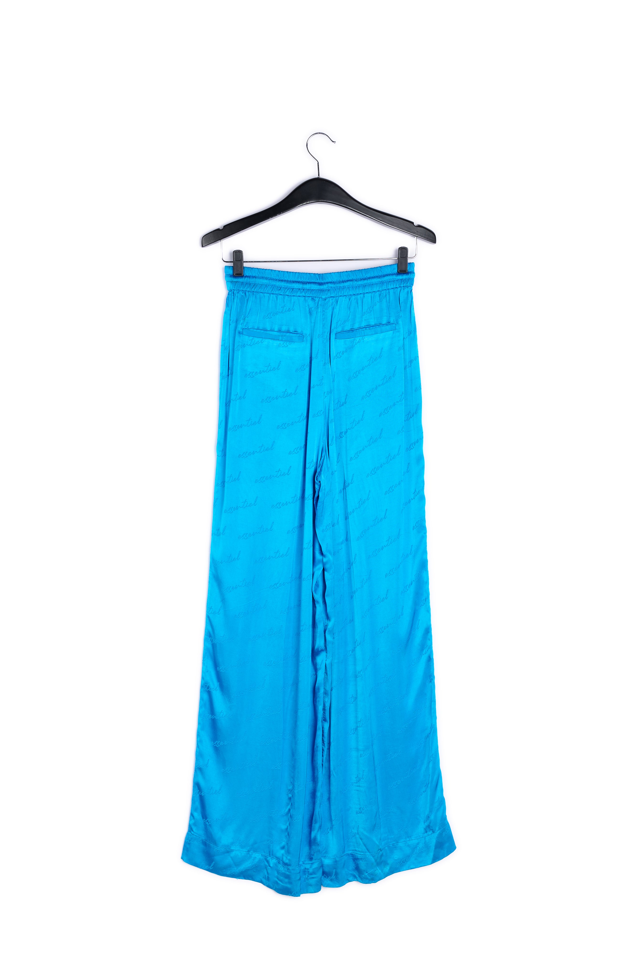 Blue faux leather baggy-fit pants RE—SSENTIEL | Essentiel second hand