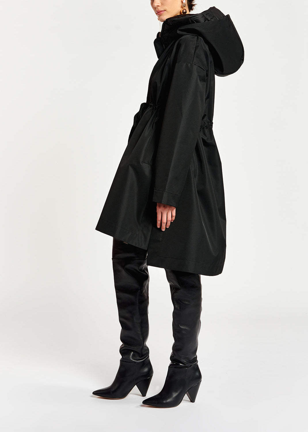 Manteau imperméable noir RE—SSENTIEL | Essentiel second hand