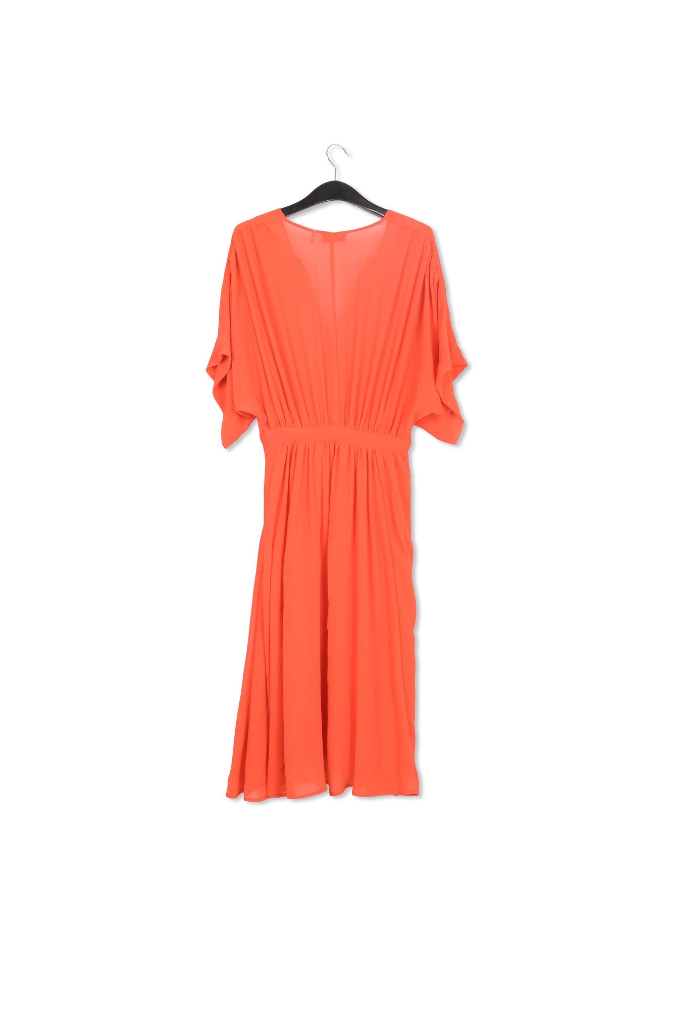 Red midi-length wrap dress RE—SSENTIEL | Essentiel second hand