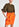Minijupe orange à taille haute Faume - seconde main