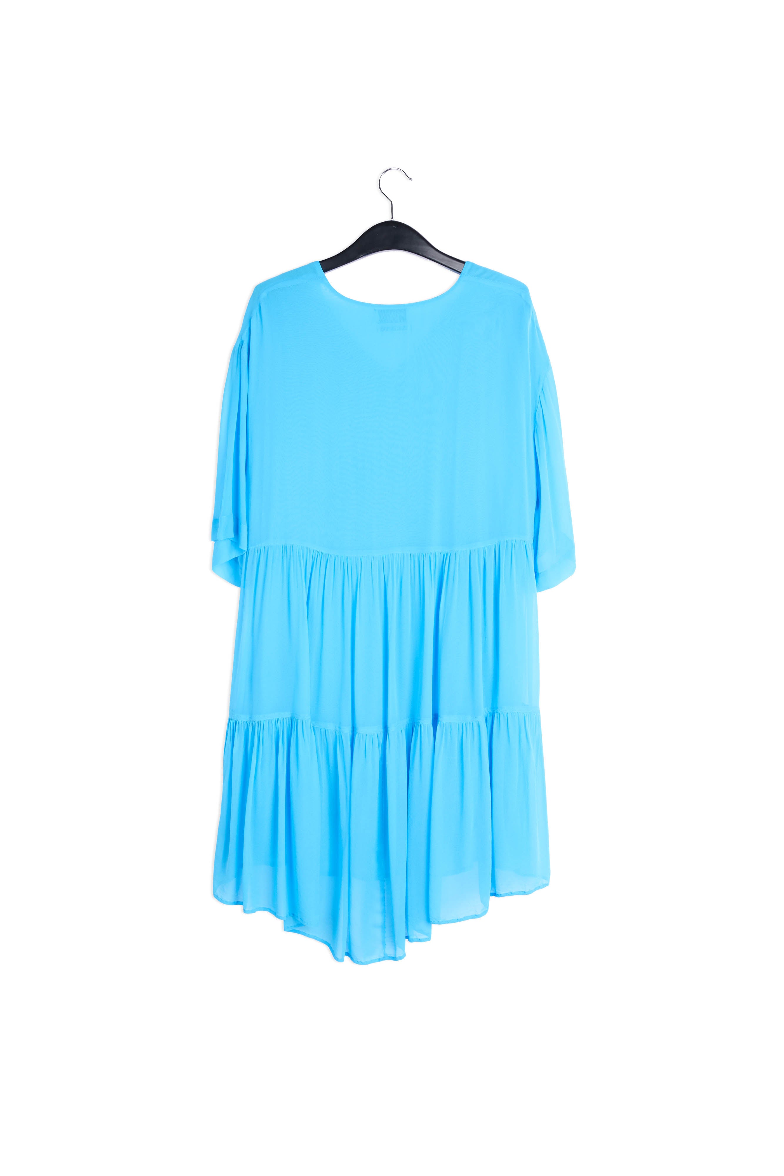 Blauwe mini-jurk met volants RE—SSENTIEL | Essentiel second hand