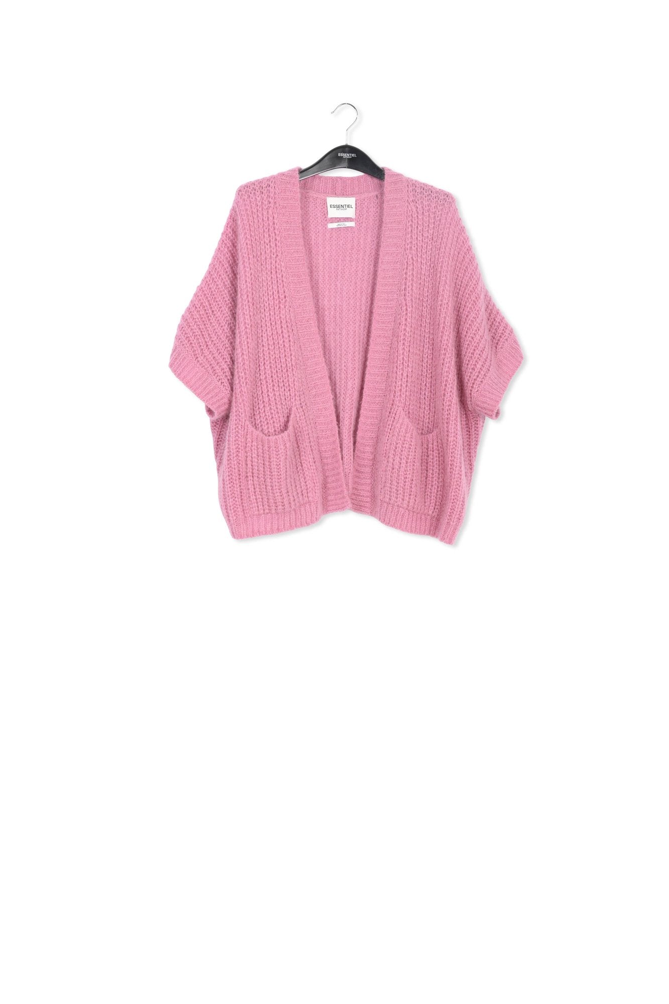 Pink mohair-blend cardigan RE—SSENTIEL | Essentiel second hand