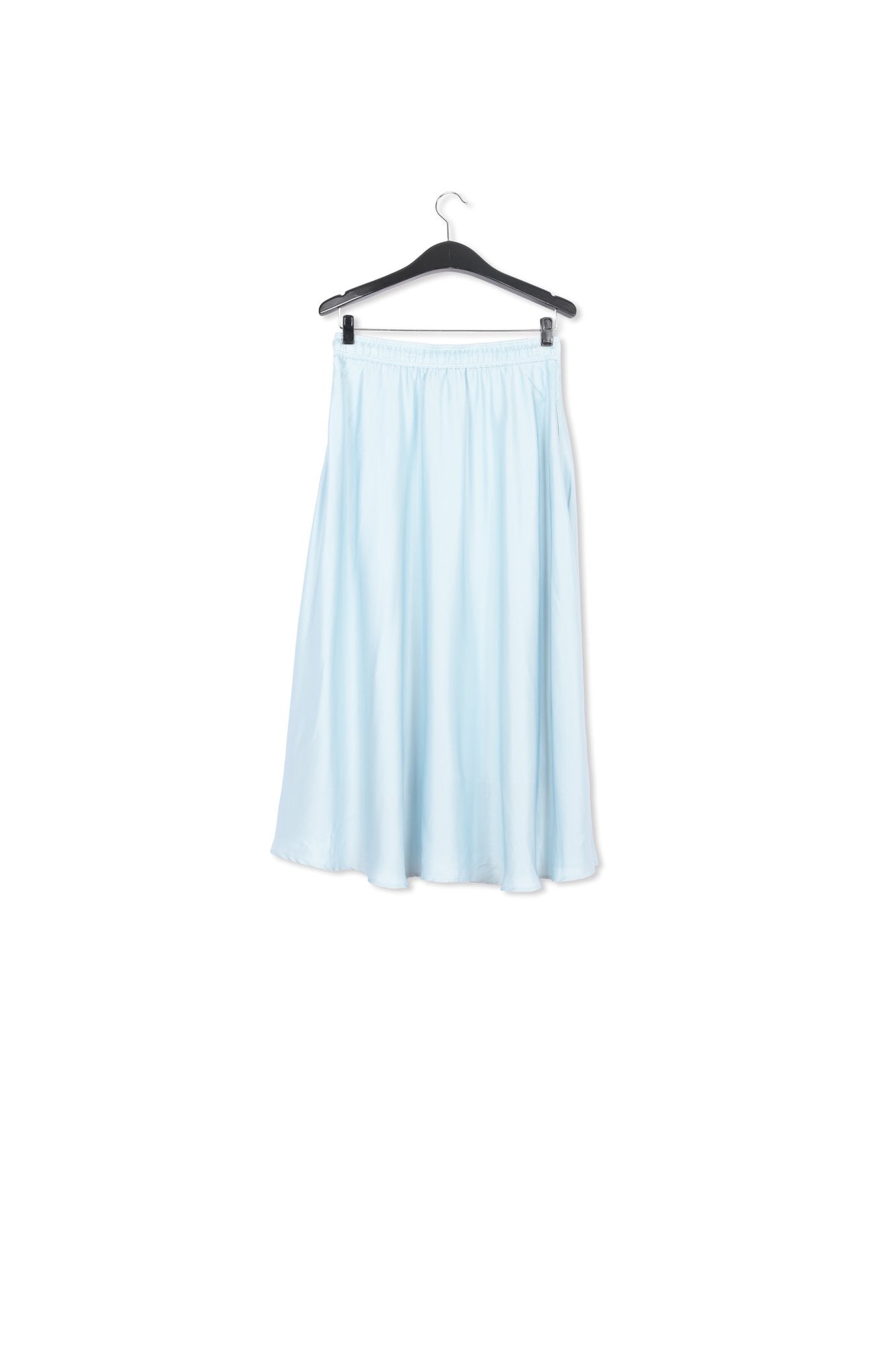 Light blue midi-length skirt with floral print RE—SSENTIEL | Essentiel second hand