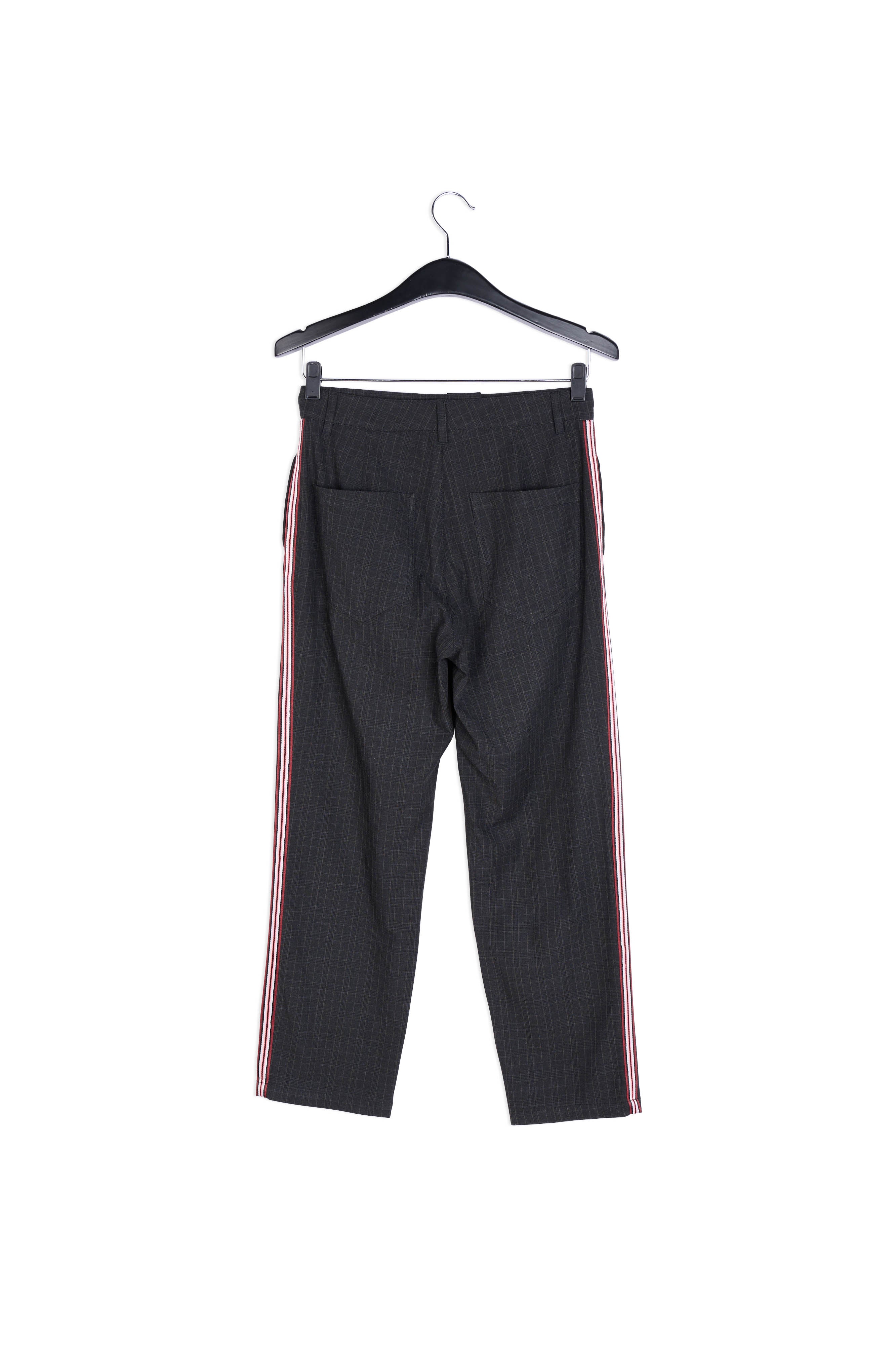 Pantalon gris foncé à carreaux RE—SSENTIEL | Essentiel second hand