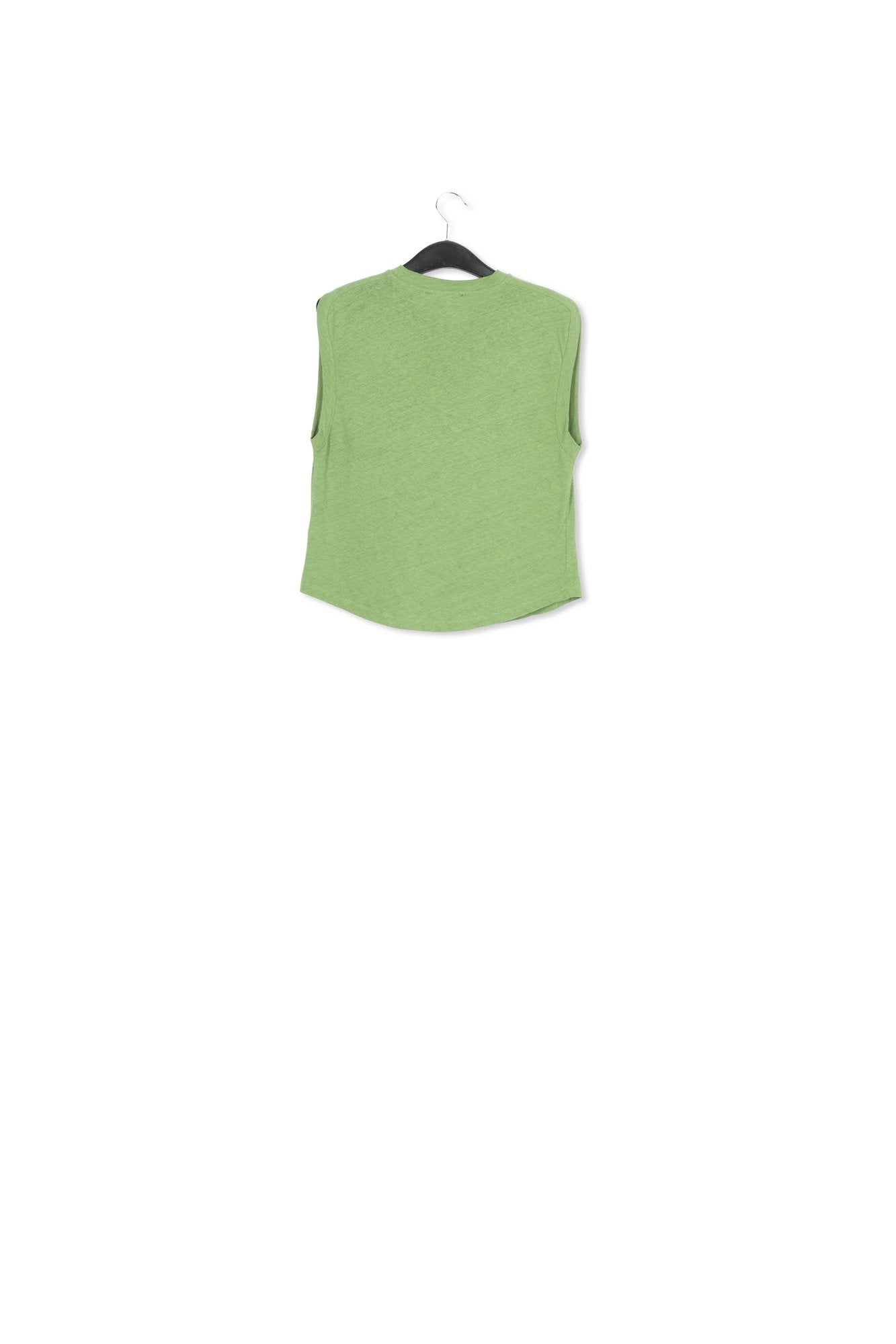 Green cotton-linen T-shirt RE—SSENTIEL | Essentiel second hand