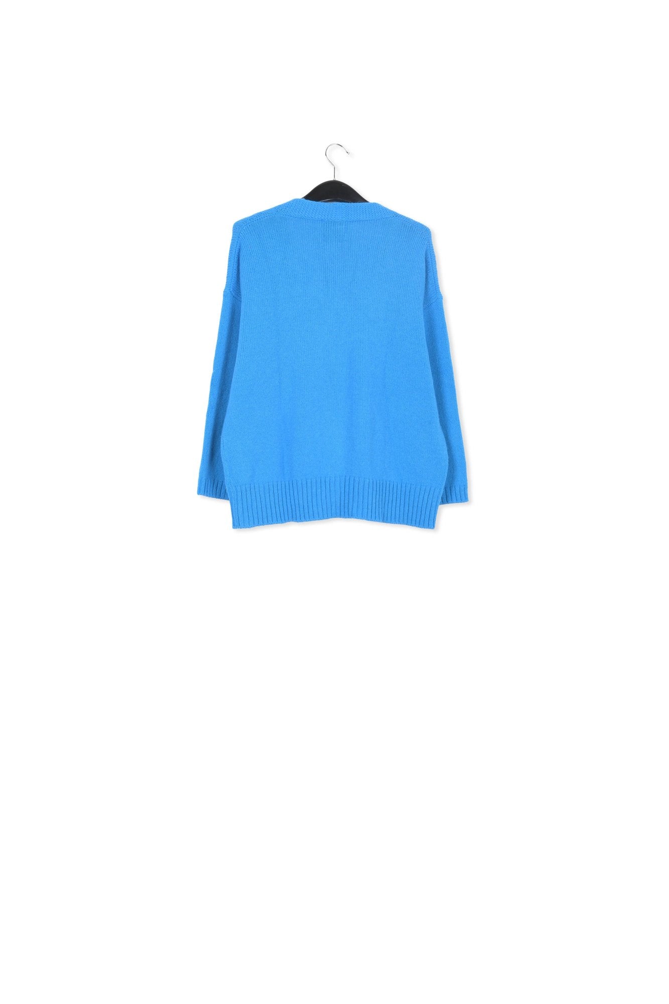 Cardigan bleu oversize avec boutons à  strass RE—SSENTIEL | Essentiel second hand