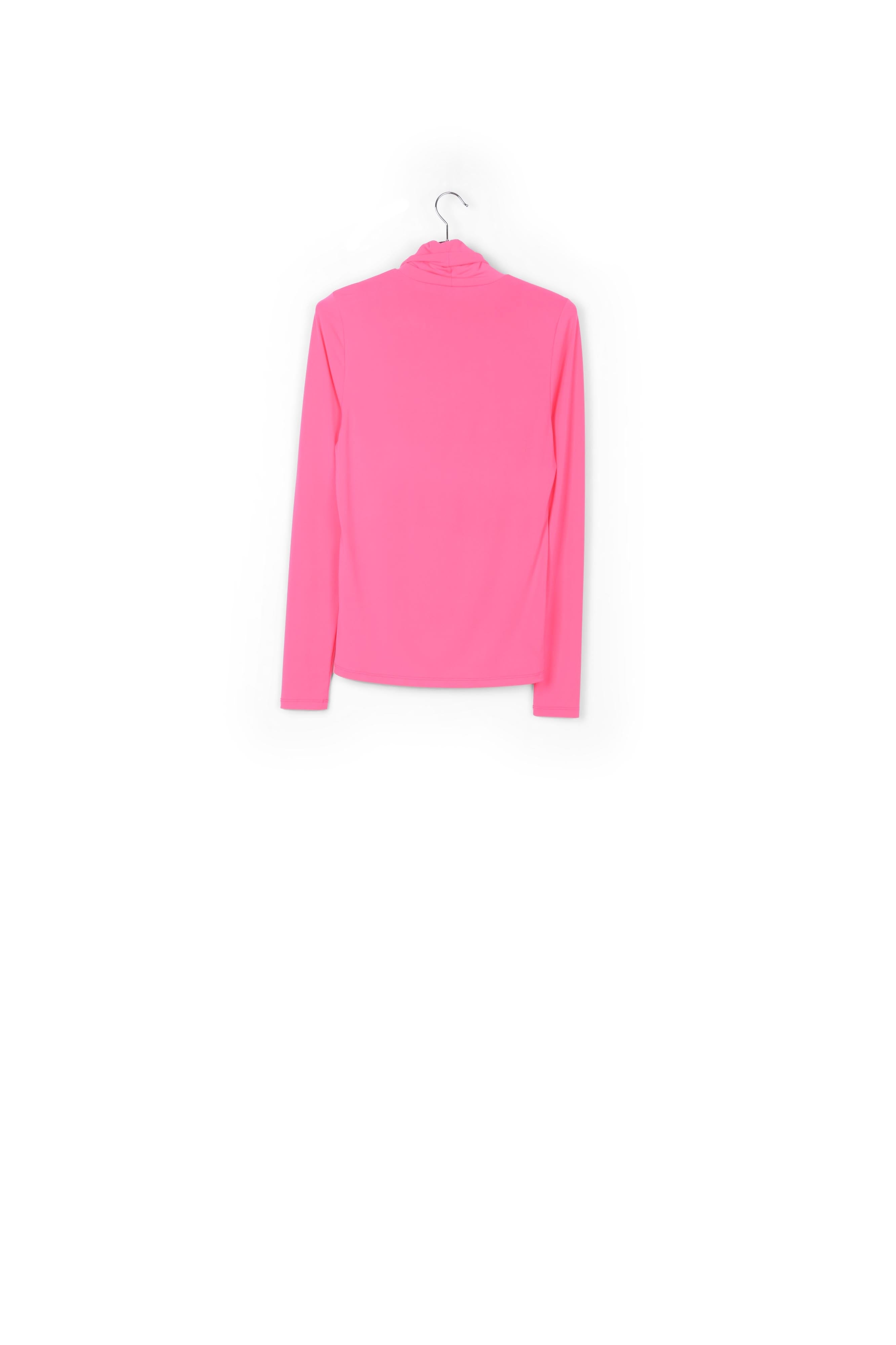 Neon pink slim-fit turtleneck top RE—SSENTIEL | Essentiel second hand