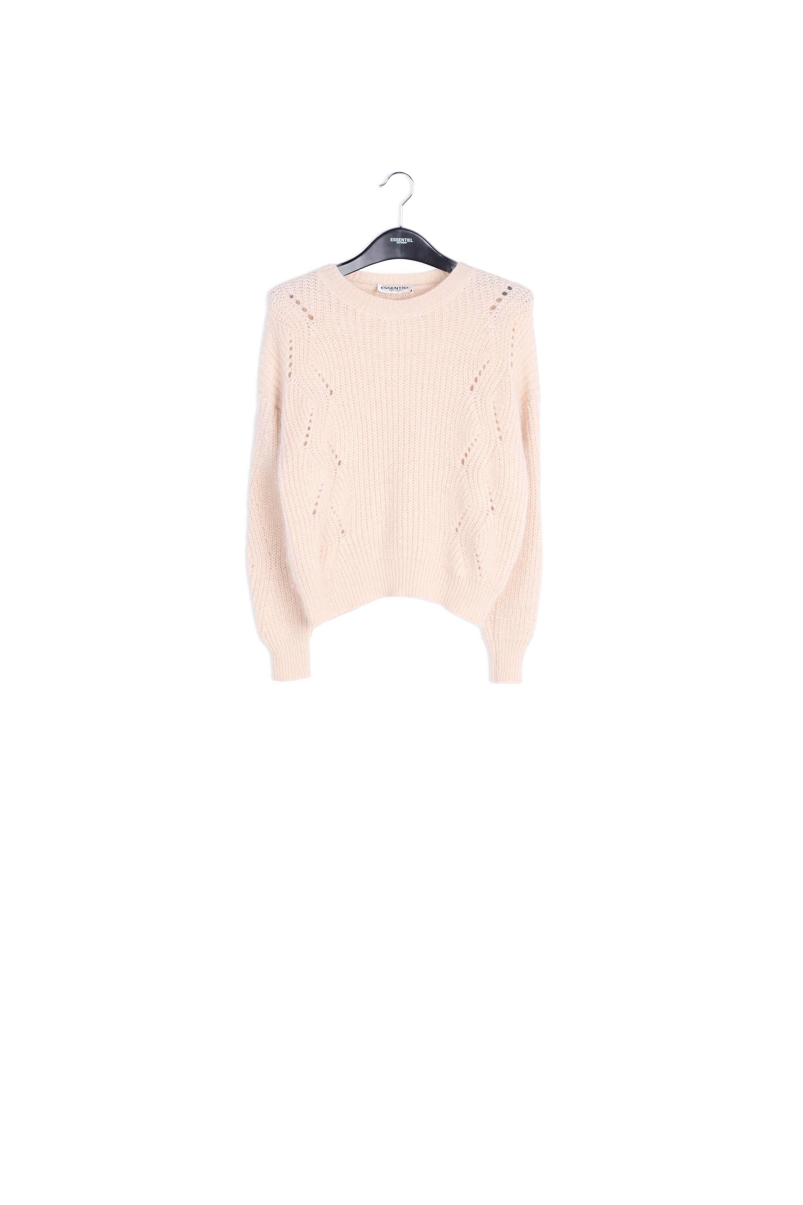 Off-white ribbed mohair-blend sweater RE—SSENTIEL | Essentiel second hand