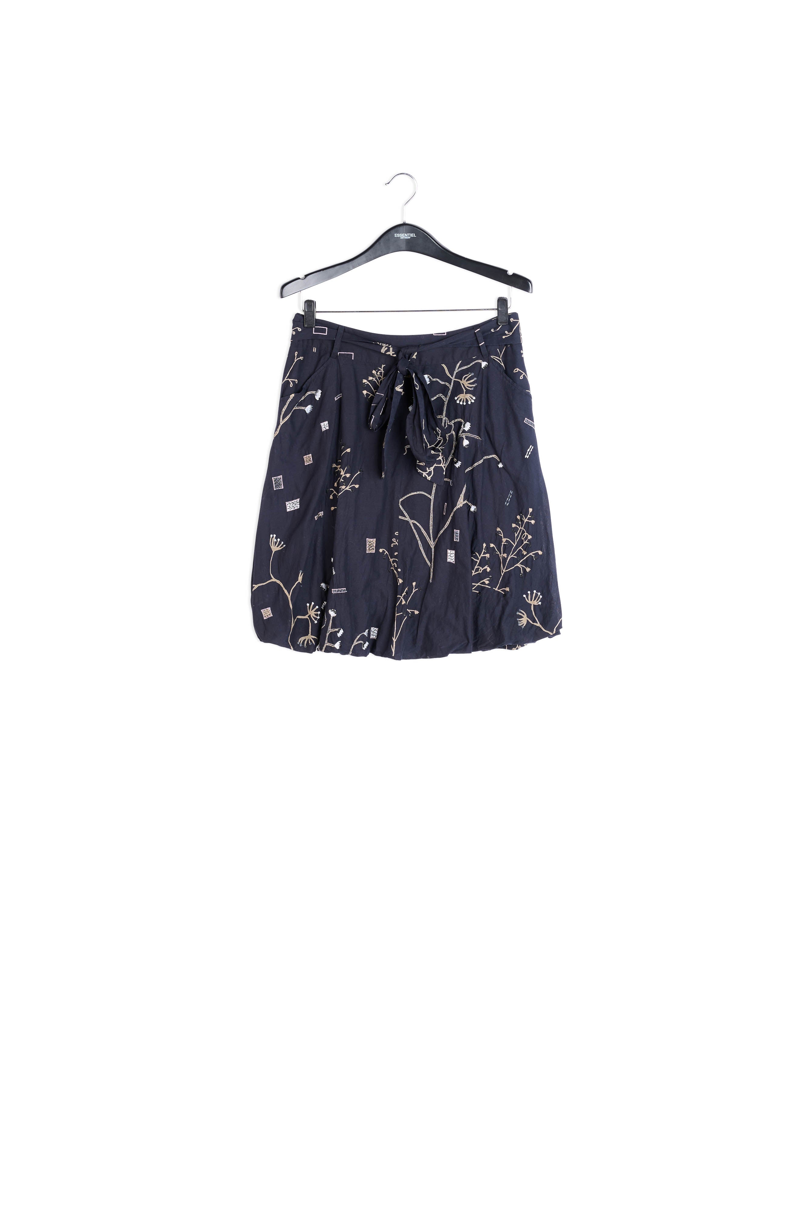 Blue skirt with floral print RE—SSENTIEL | Essentiel second hand