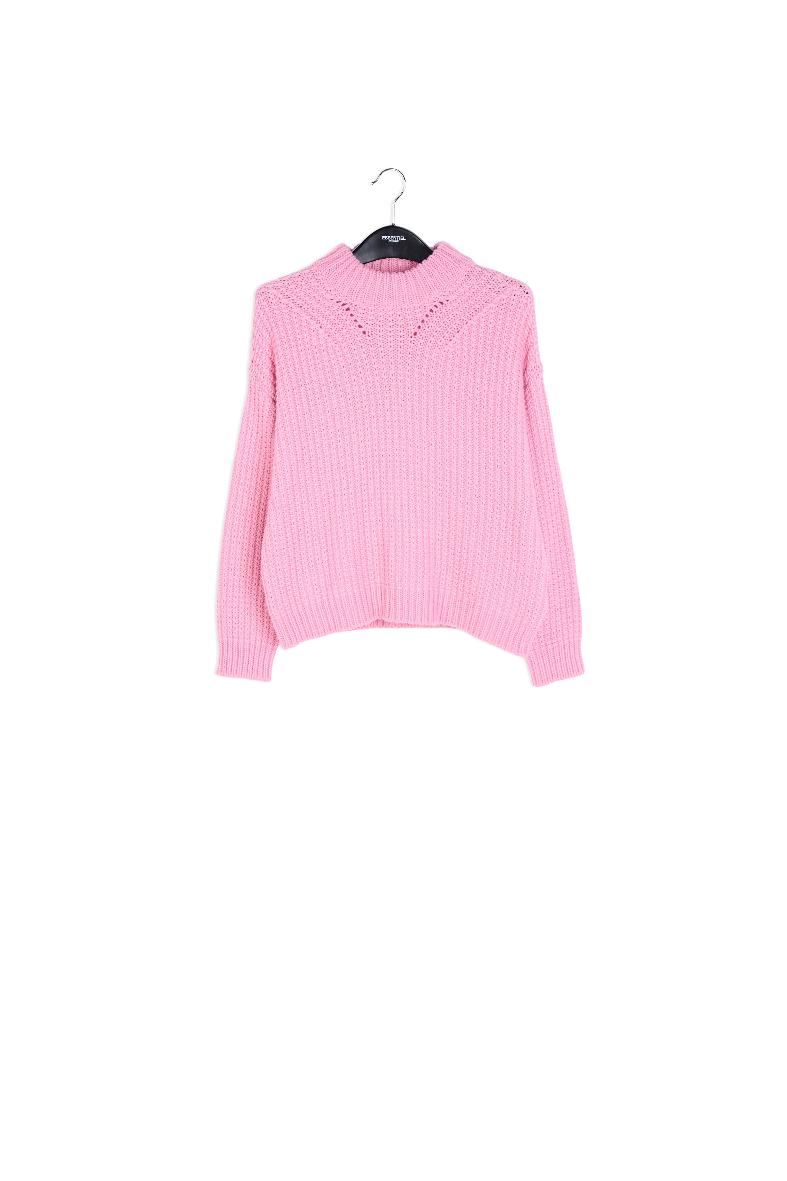 Pull carré en tricot rose RE—SSENTIEL | Essentiel second hand