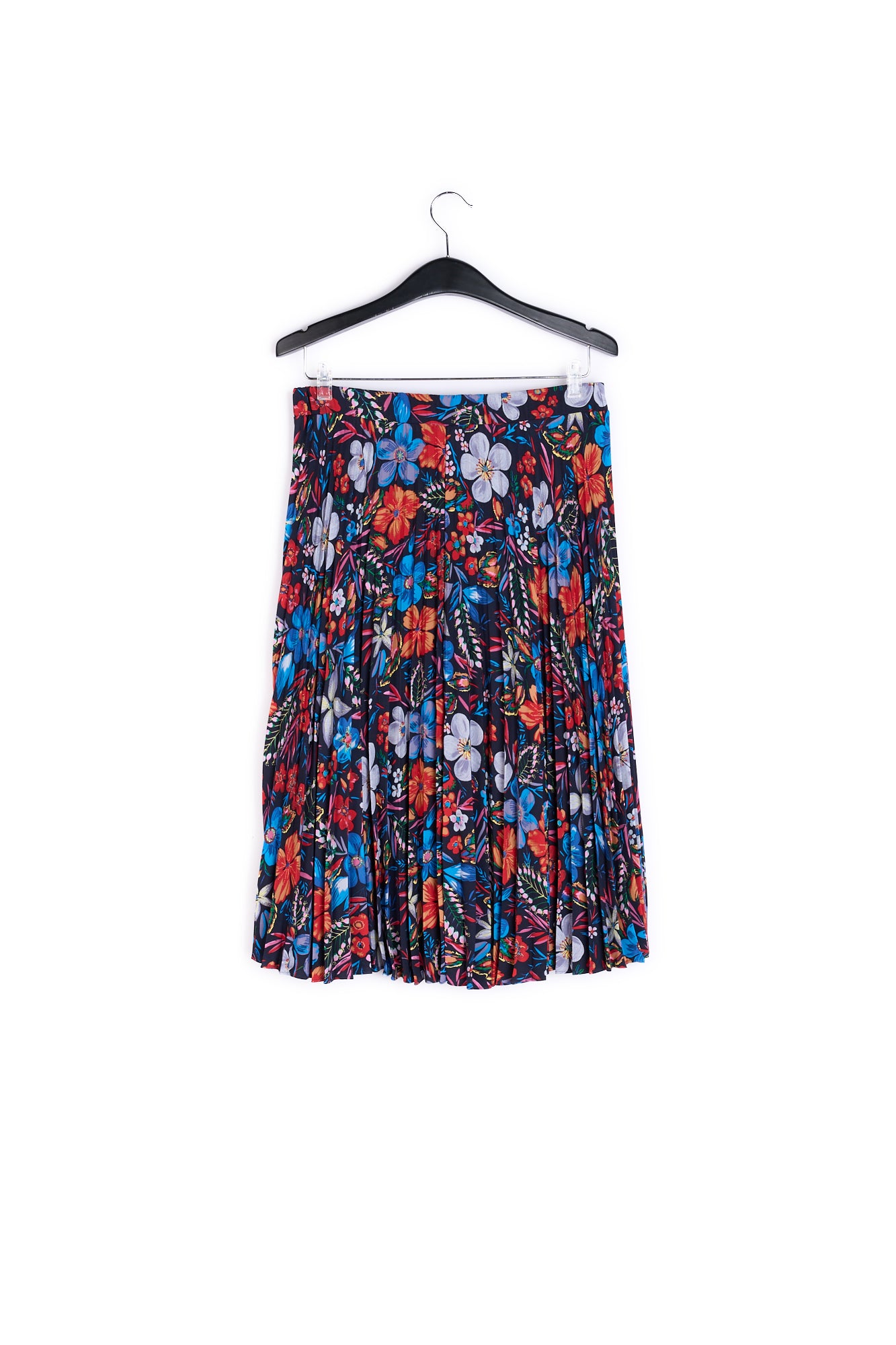 Floral print plissé midi skirt RE—SSENTIEL | Essentiel second hand