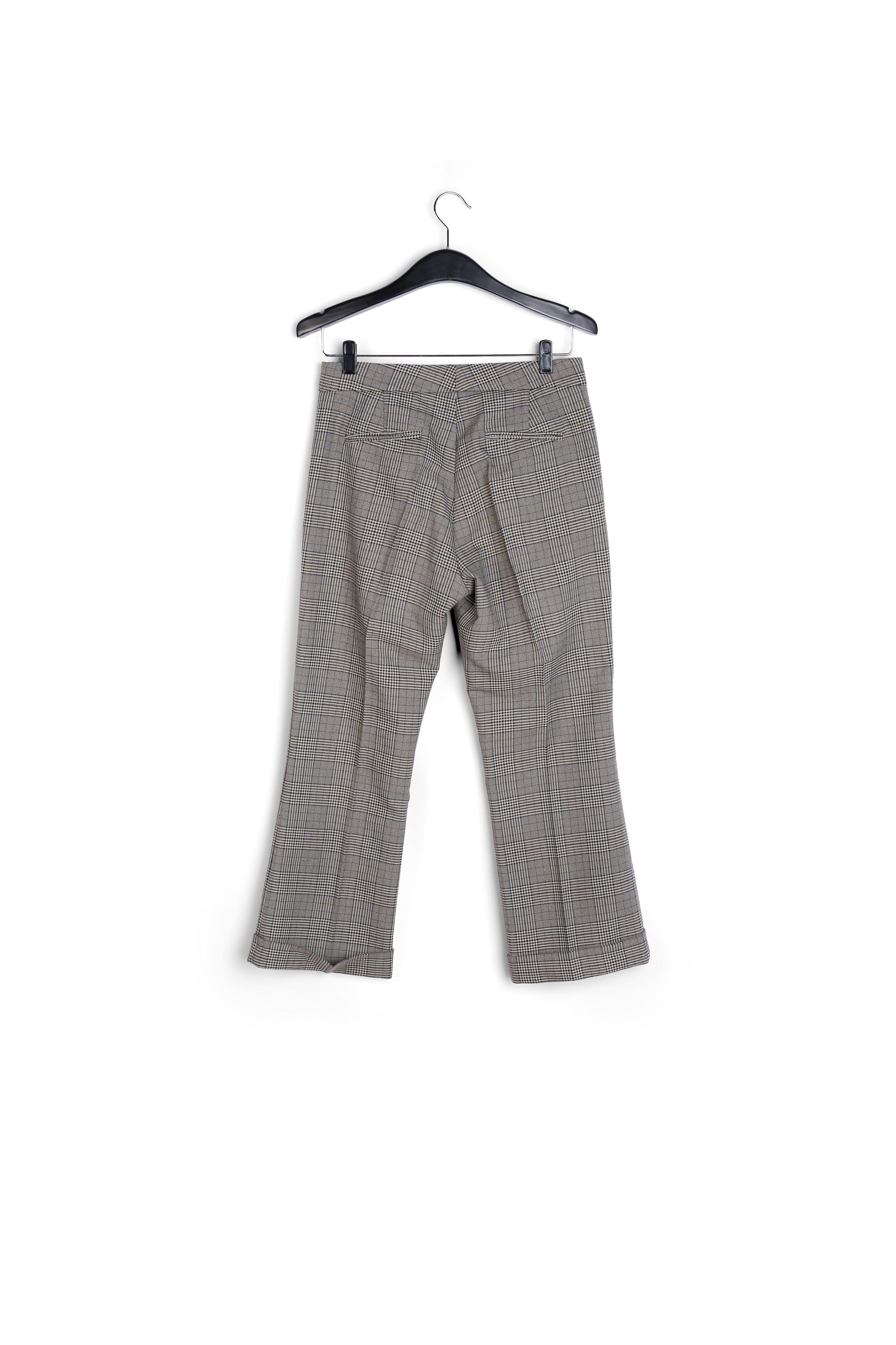 Pantalon à carreaux aux jambes évasées RE—SSENTIEL | Essentiel second hand