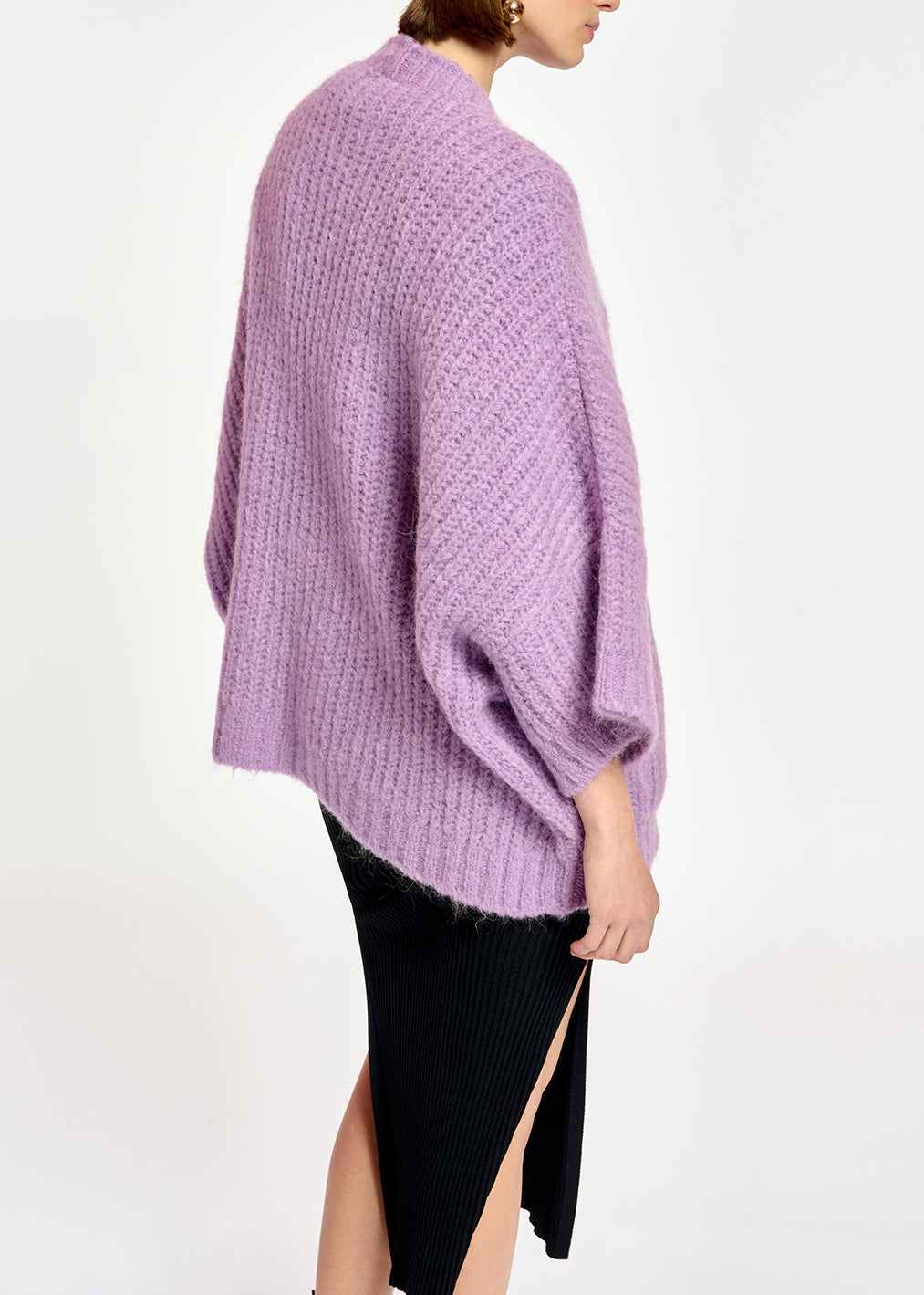 Mauve boxy cut cardigan RE—SSENTIEL | Essentiel second hand