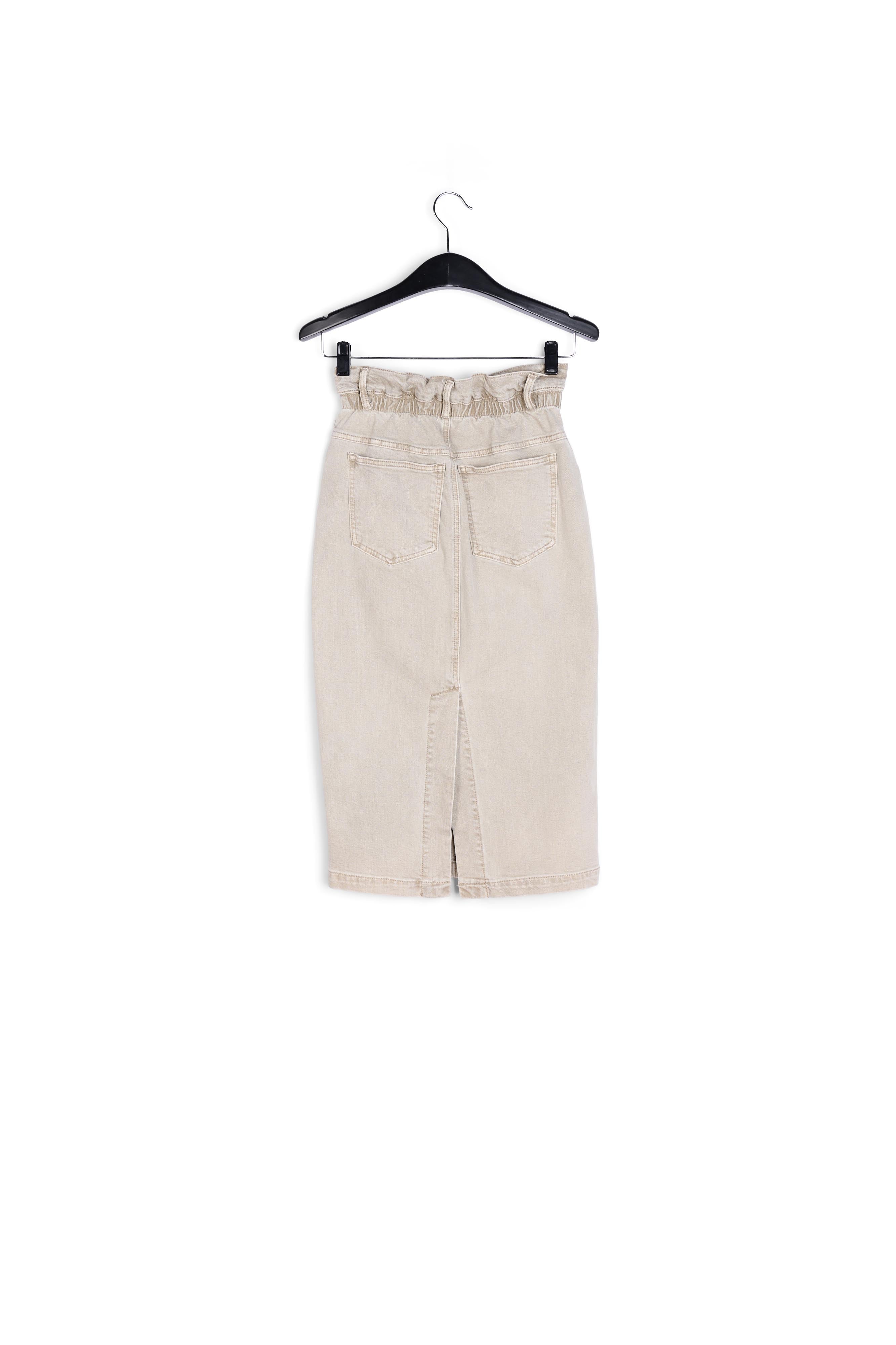 Jupe fourreau en jean beige RE—SSENTIEL | Essentiel second hand