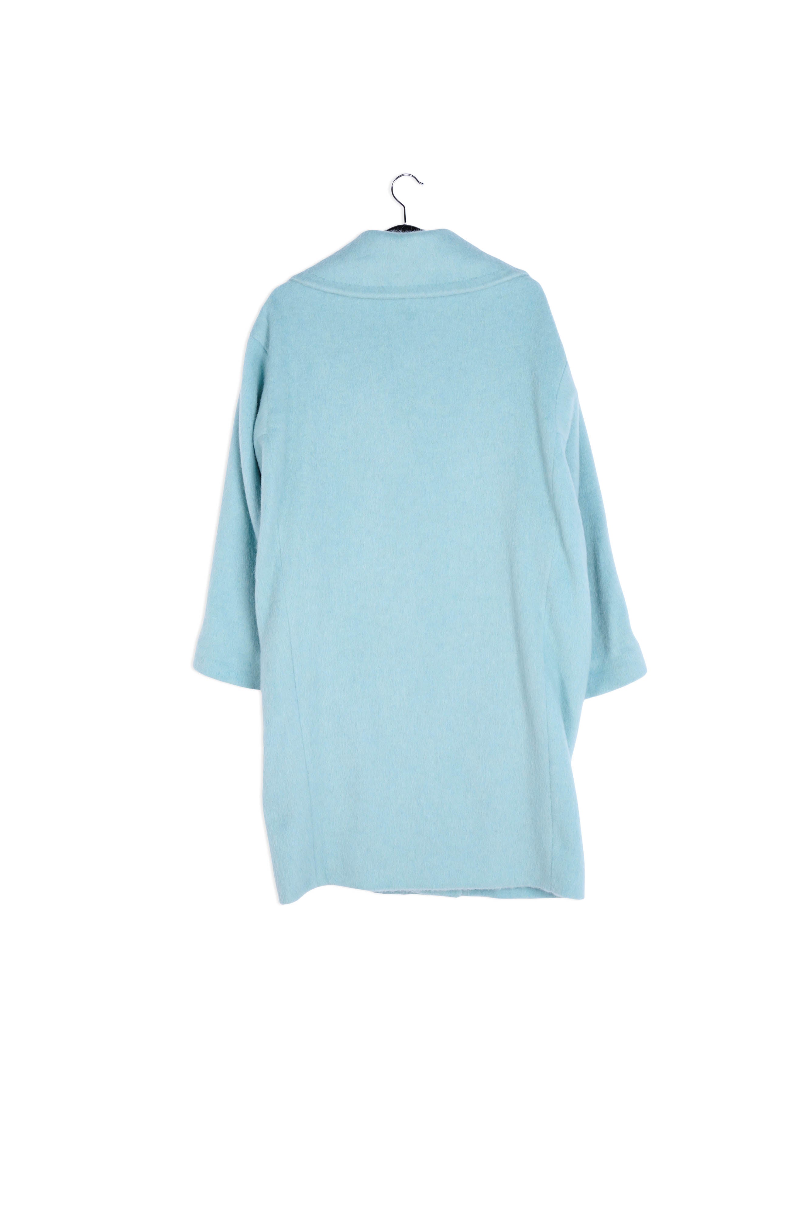Light blue oversized recycled wool blend coat RE—SSENTIEL | Essentiel second hand