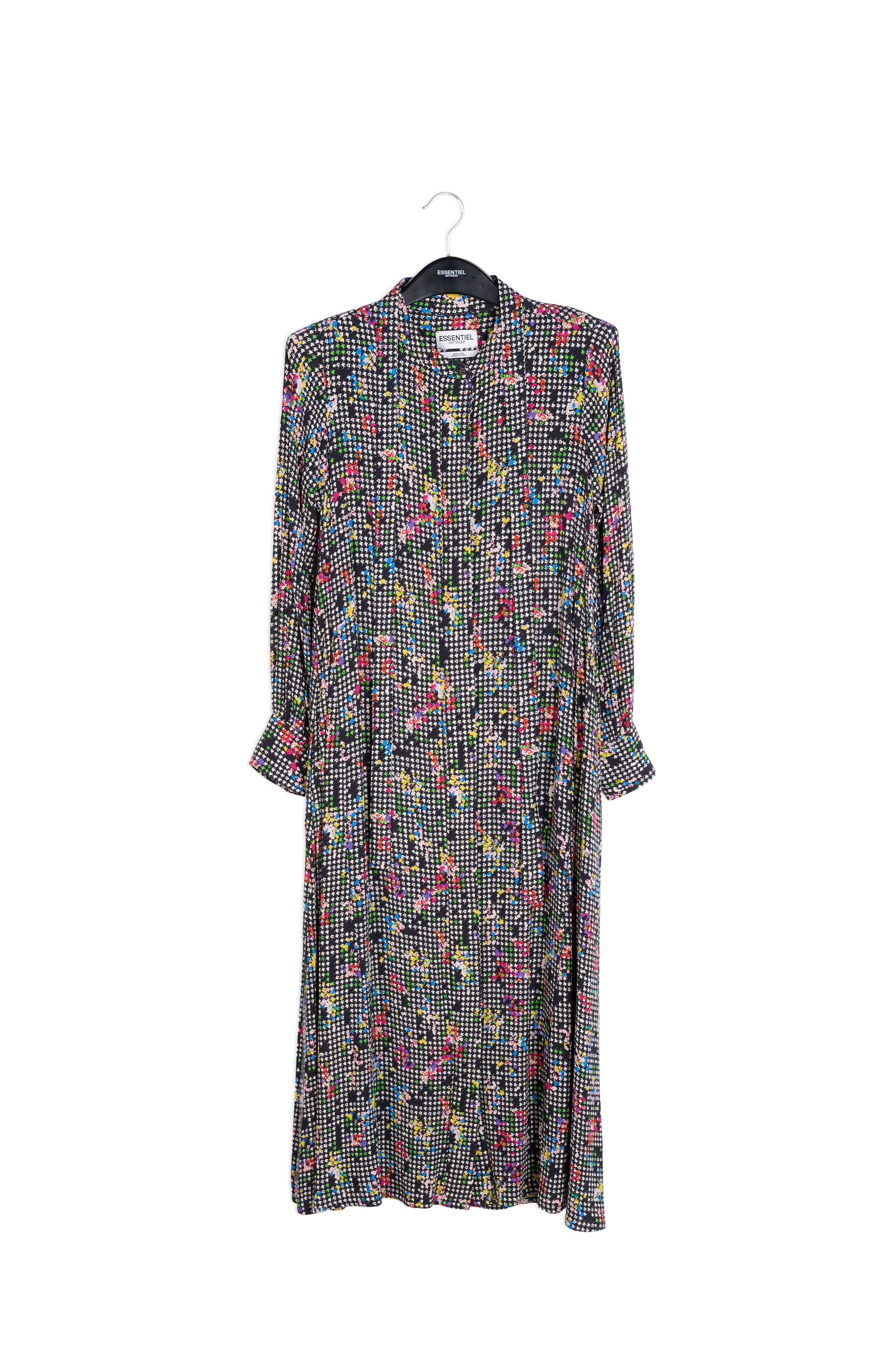 Black and white houndstooth shirt dress RE—SSENTIEL | Essentiel second hand