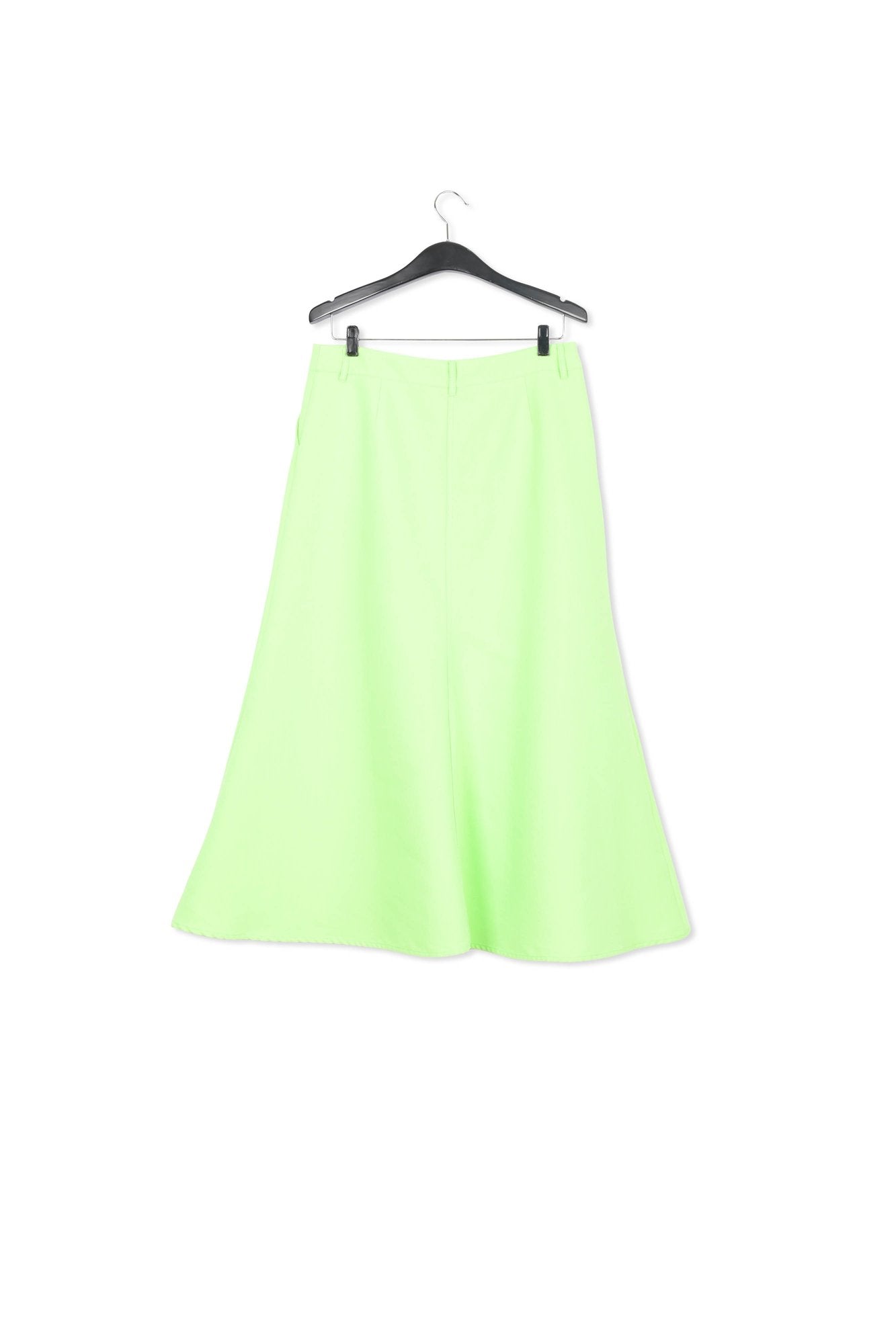Neon green wide A-line maxi skirt RE—SSENTIEL | Essentiel second hand