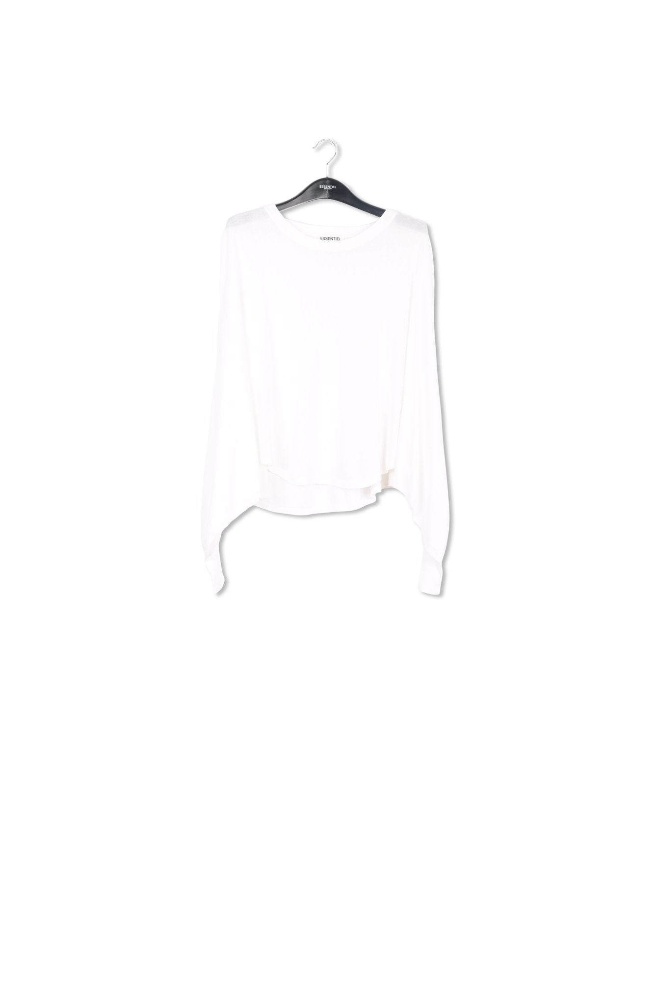 Off-white cotton-blend sweater with cape effect RE—SSENTIEL | Essentiel second hand