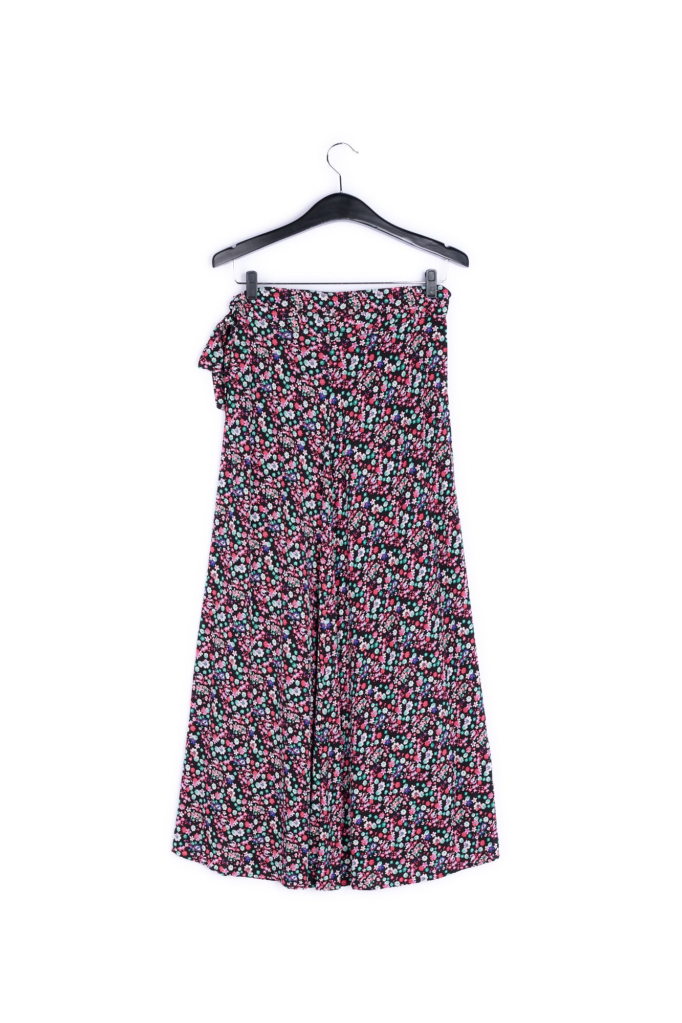 Jupe maxi noire cache-cœur à imprimé floral RE—SSENTIEL | Essentiel second hand