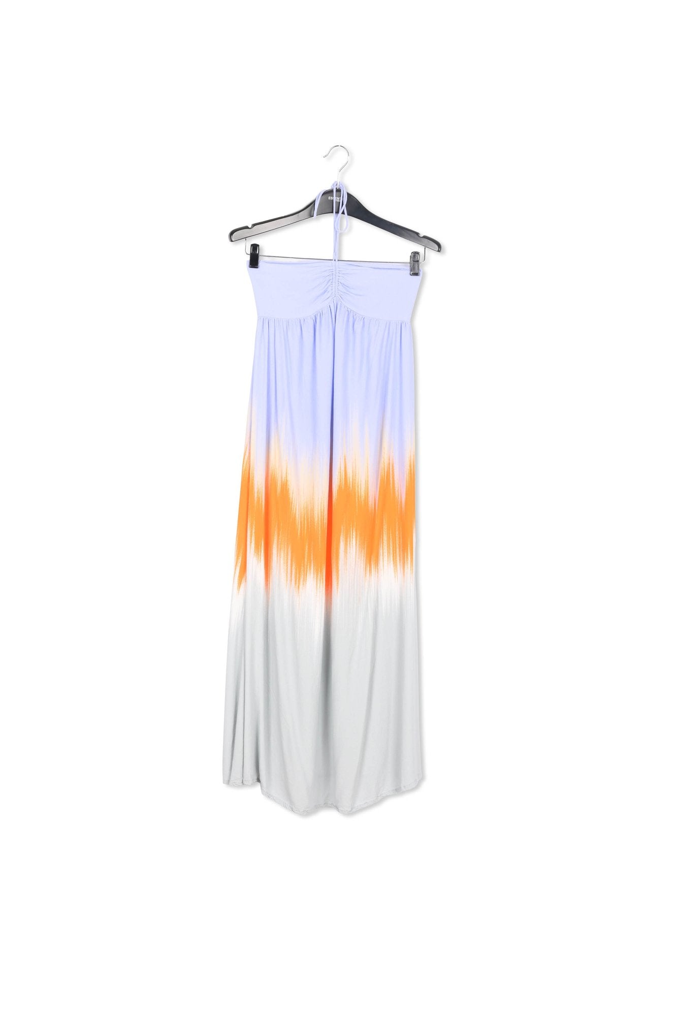 Robe maxi bleu clair et orange RE—SSENTIEL | Essentiel second hand