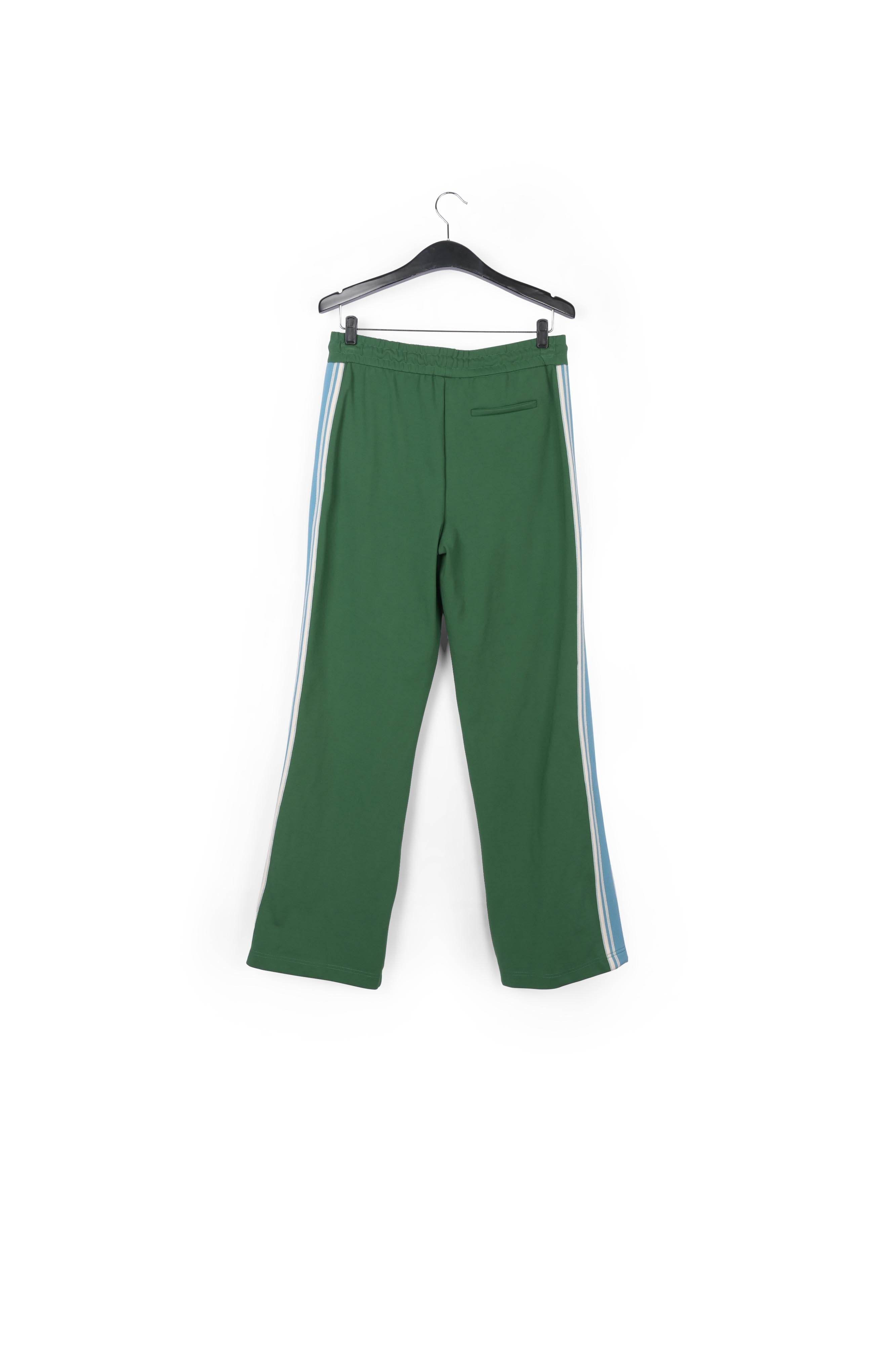 Green track pants with blue and off-white stripes RE—SSENTIEL | Essentiel second hand