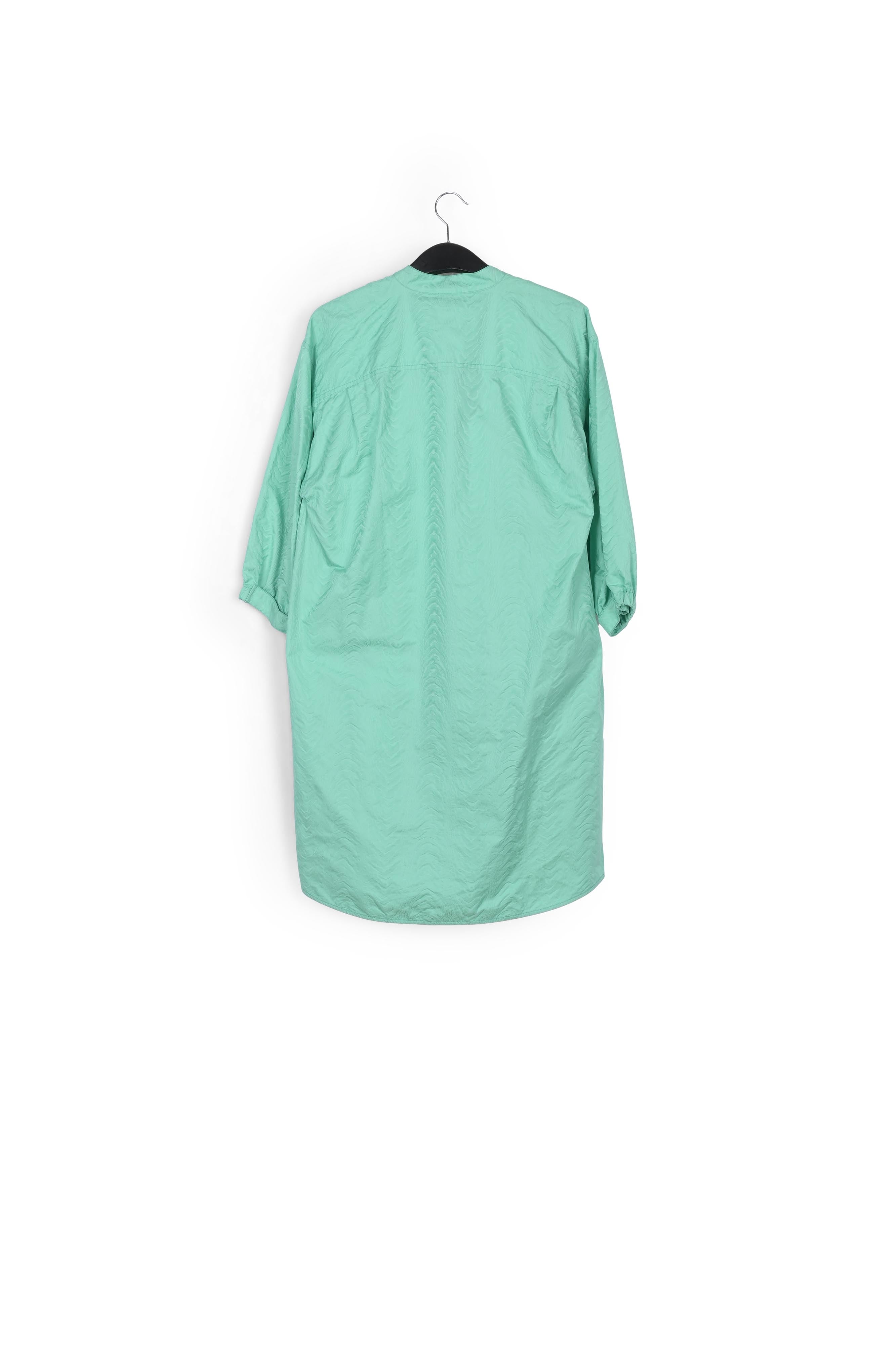 Robe chemise en jacquard turquoise RE—SSENTIEL | Essentiel second hand
