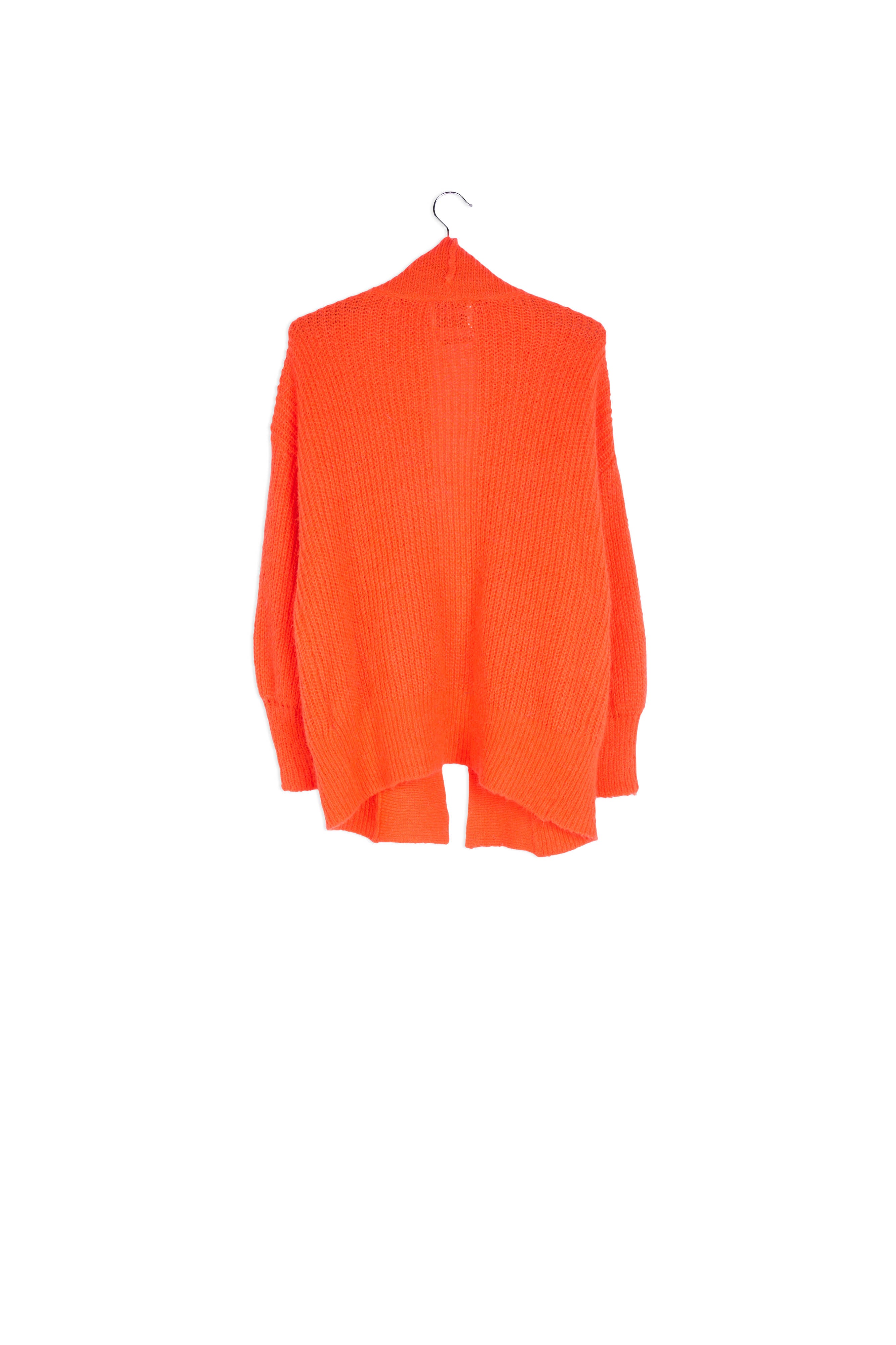 Cardigan orange à col replié RE—SSENTIEL | Essentiel second hand