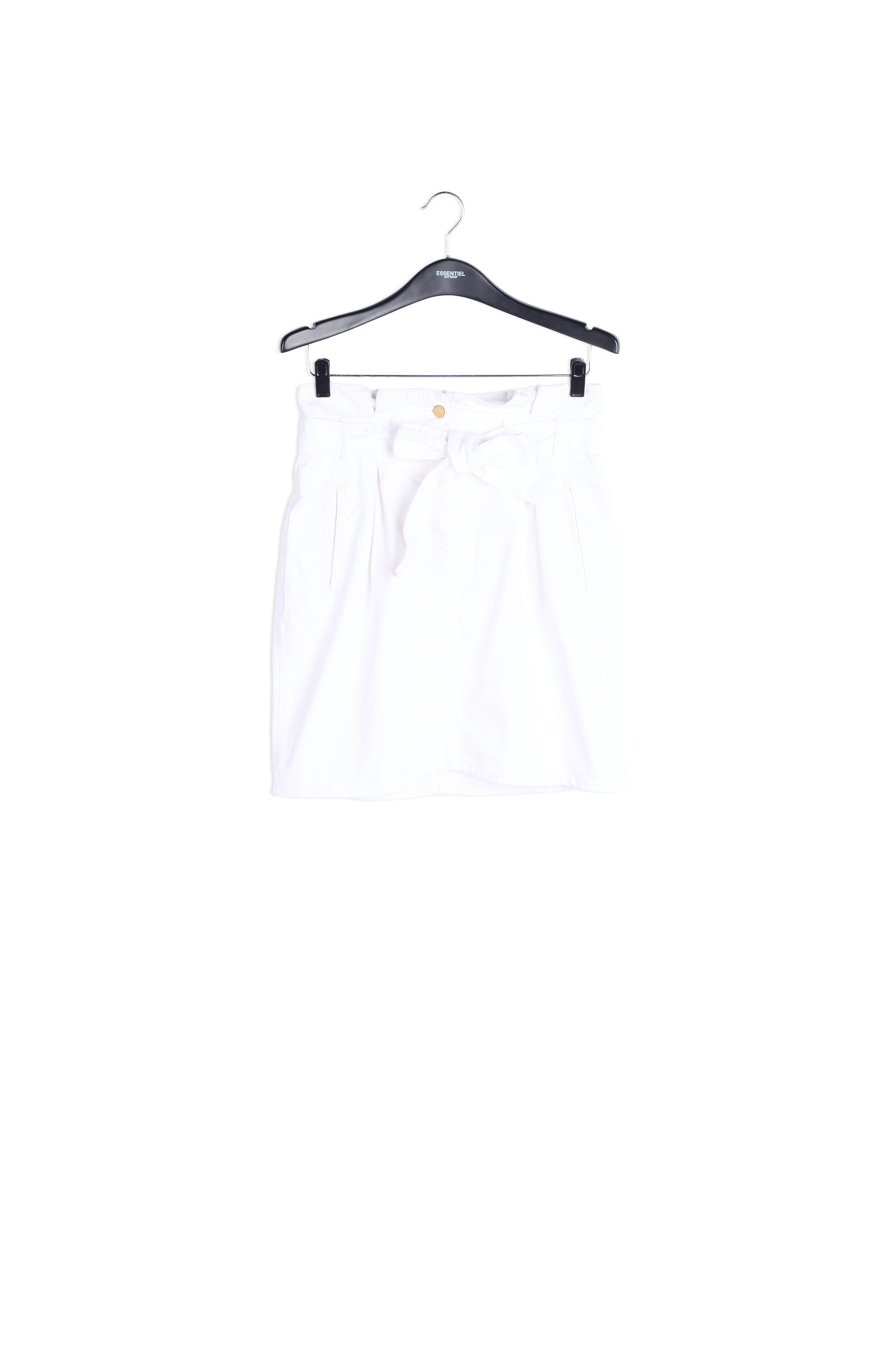 Off-white high-waisted mini skirt RE—SSENTIEL | Essentiel second hand