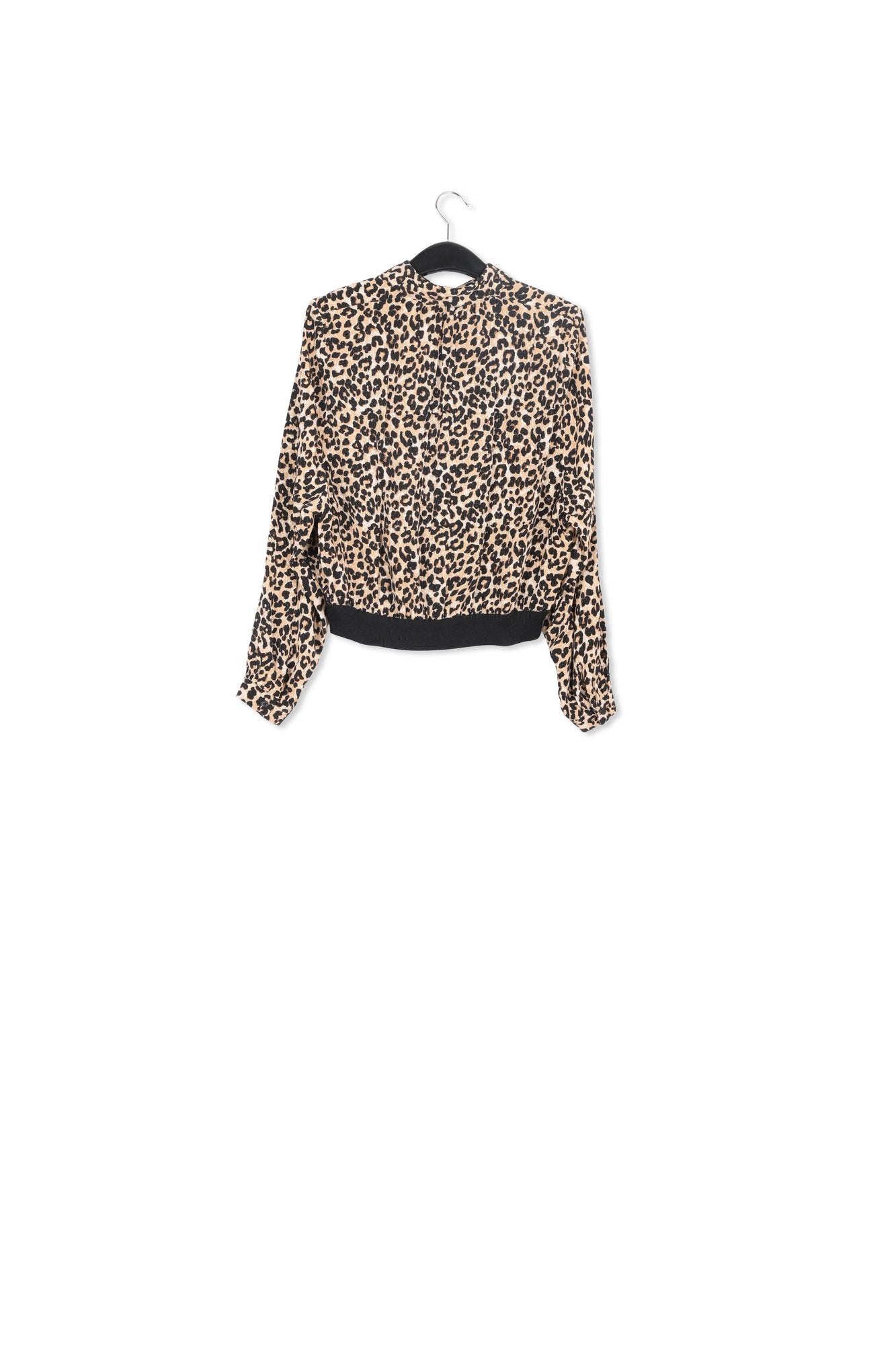 Brown leopard-print polo top RE—SSENTIEL | Essentiel second hand