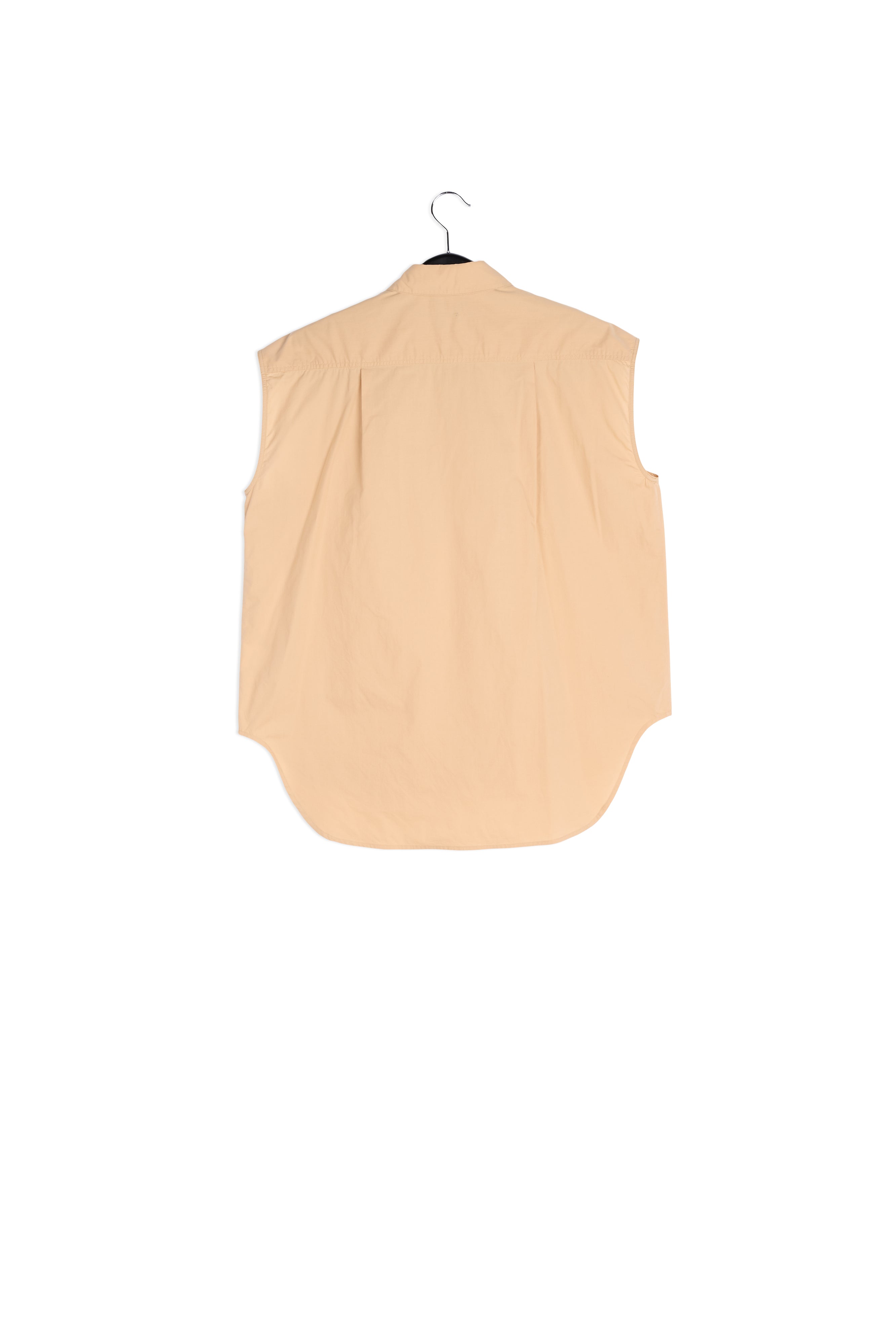 Beige sleeveless cotton shirt RE—SSENTIEL | Essentiel second hand