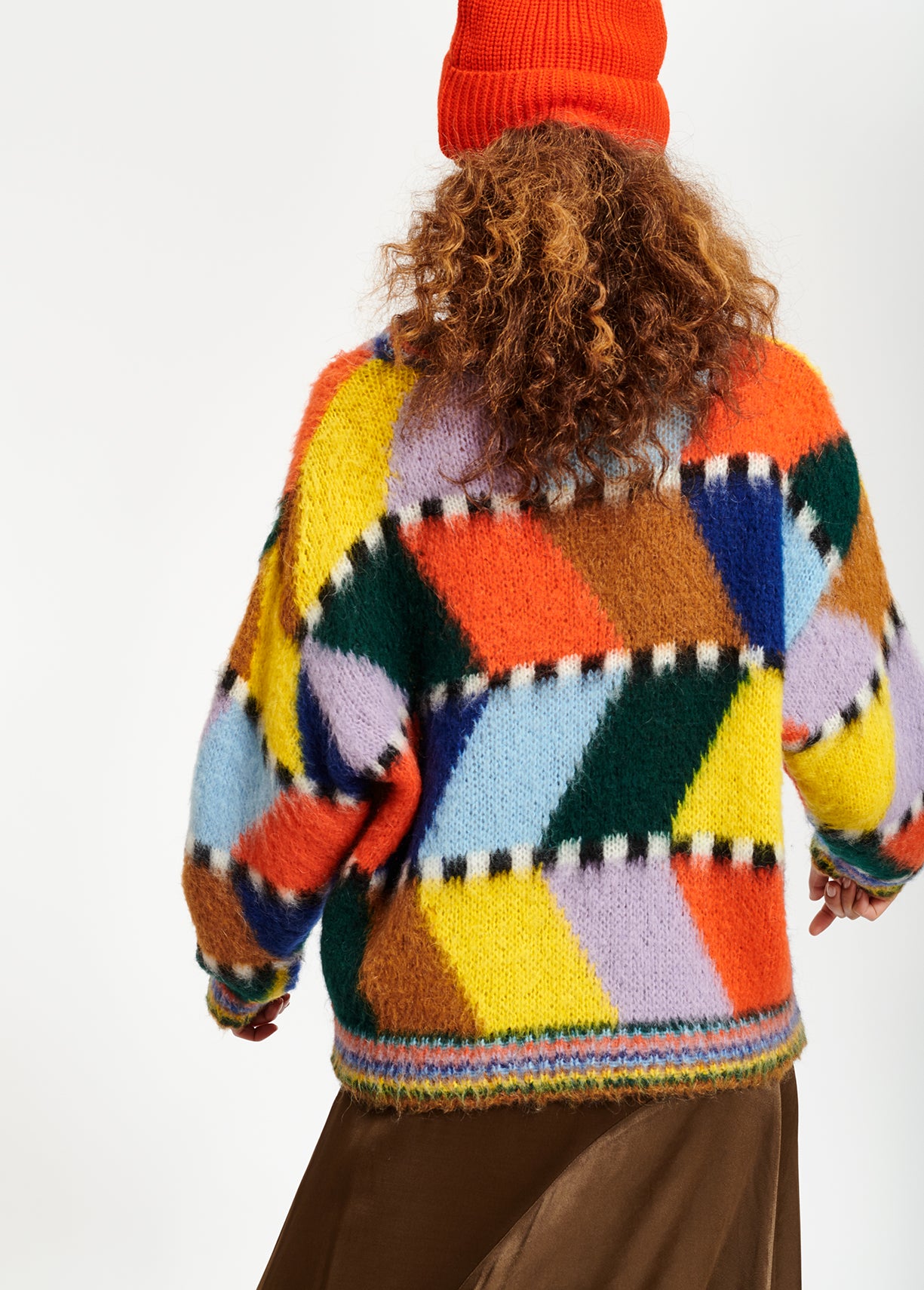 Intarsia fluffy sweater RE—SSENTIEL | Essentiel second hand